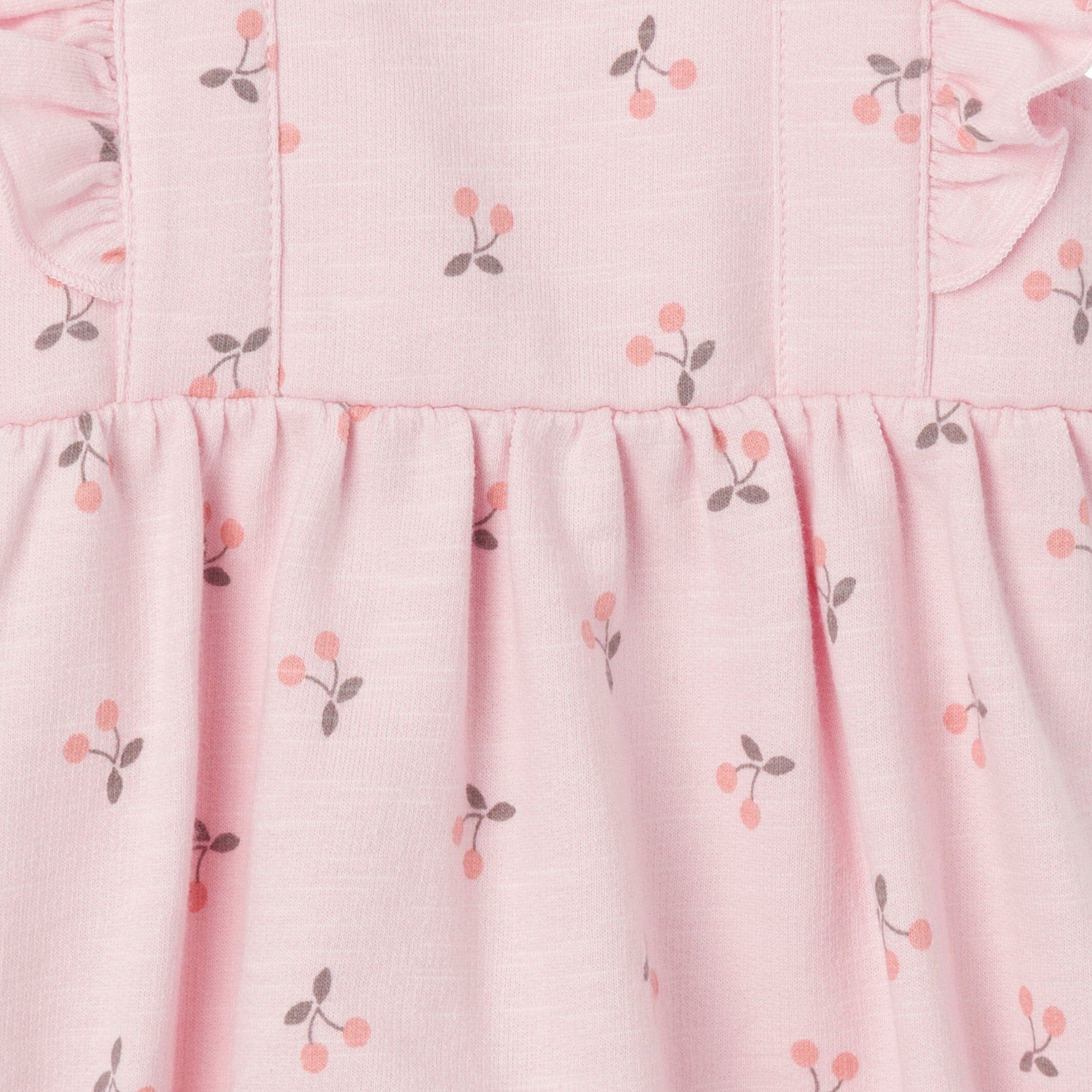 Baby Girls Pink Cherries Romper - Image 4