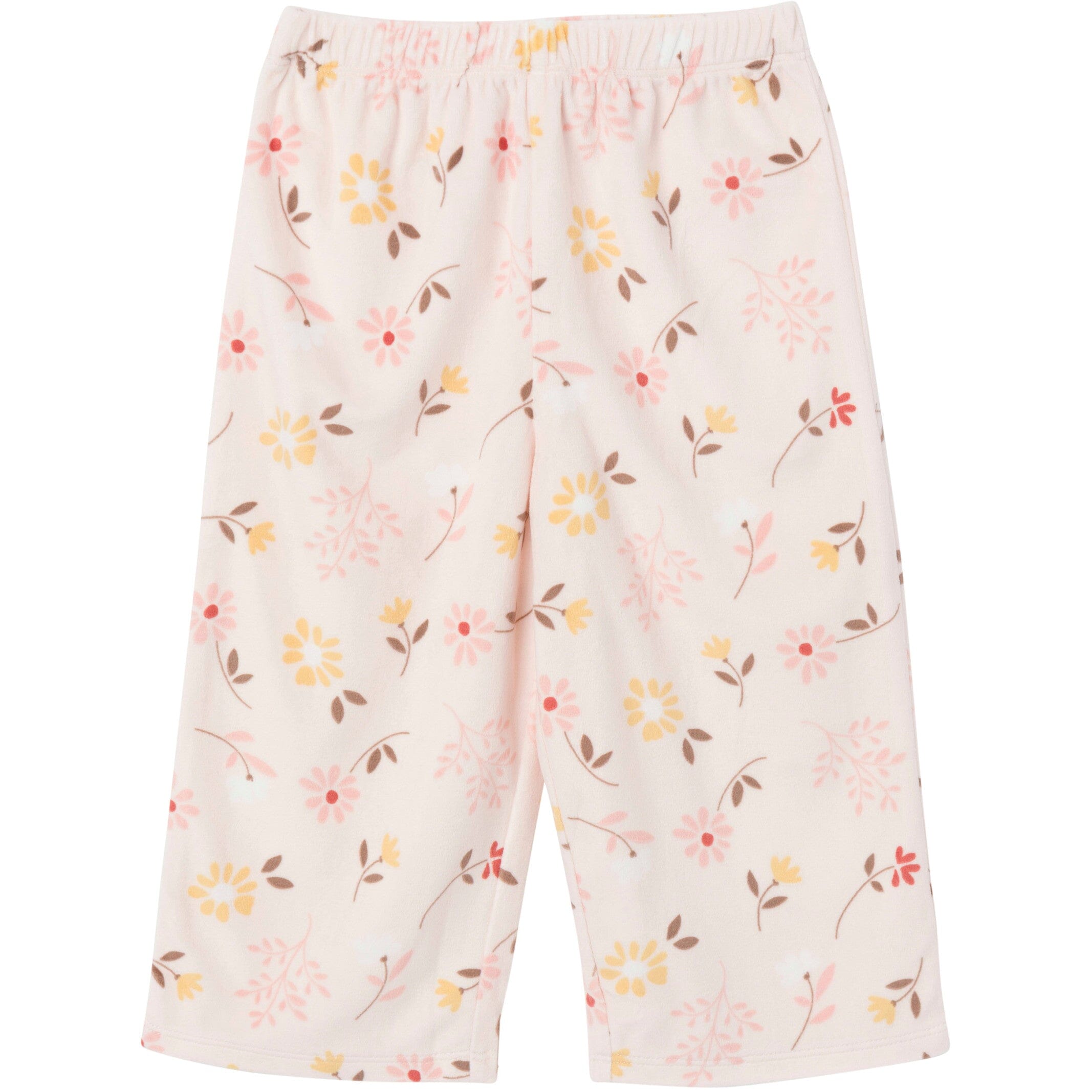 2-Piece Infant & Toddler Girls Light Pink Falling Flower Fleece Pajama Set - Image 7