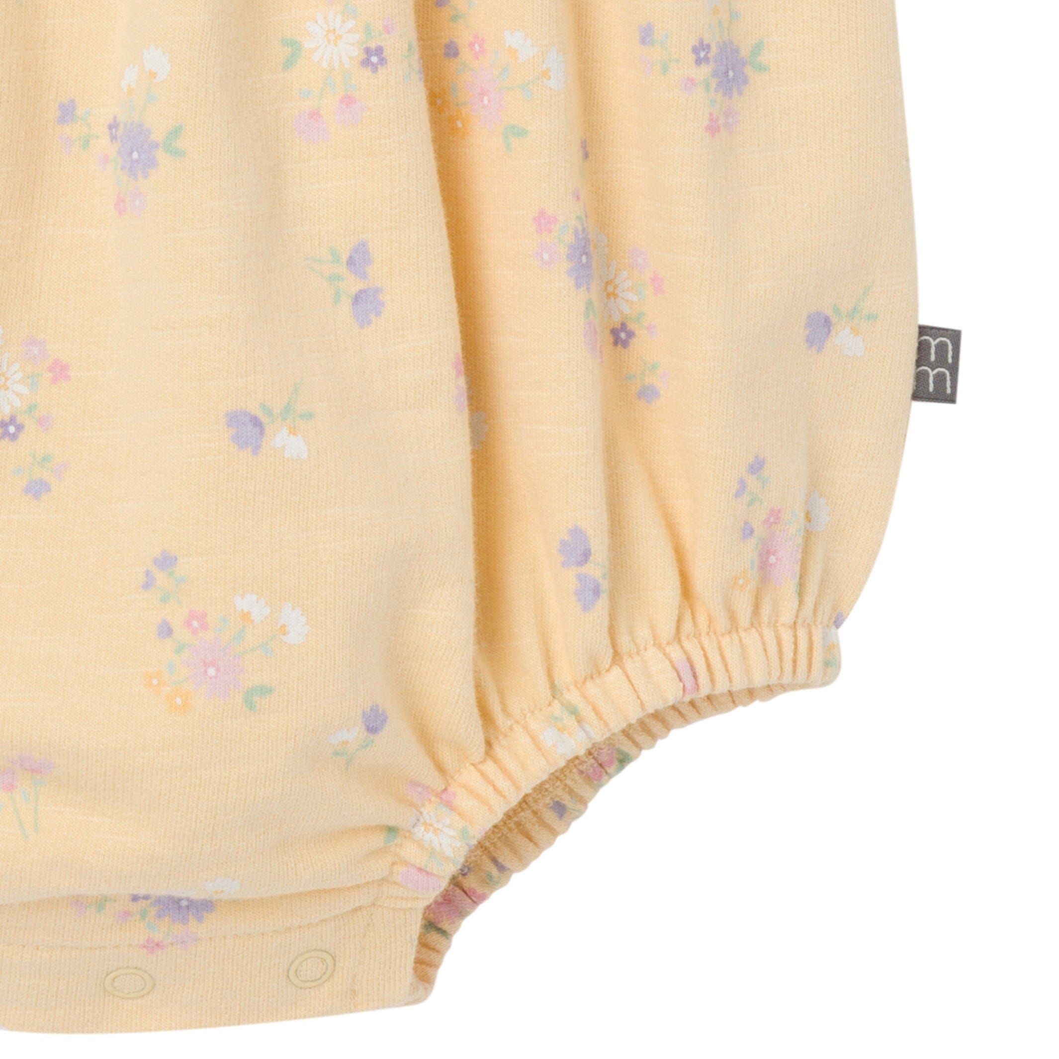 Baby Girls Yellow Floral Romper - Image 4