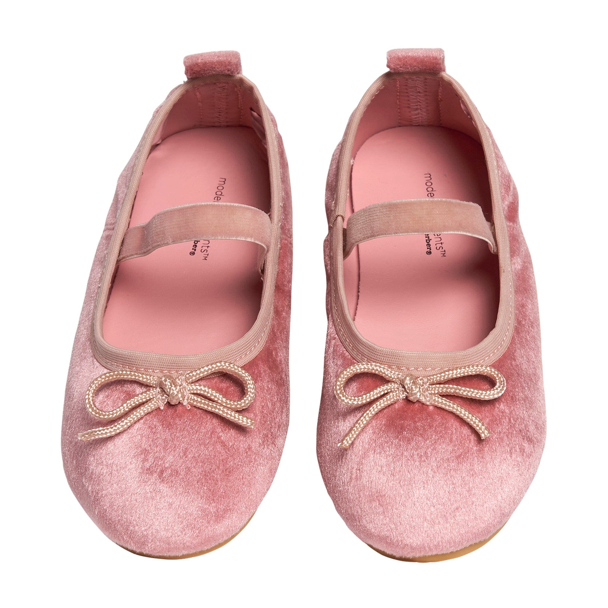 Infant & Toddler Girls Pink Velvet Ballet Flats - Image 2