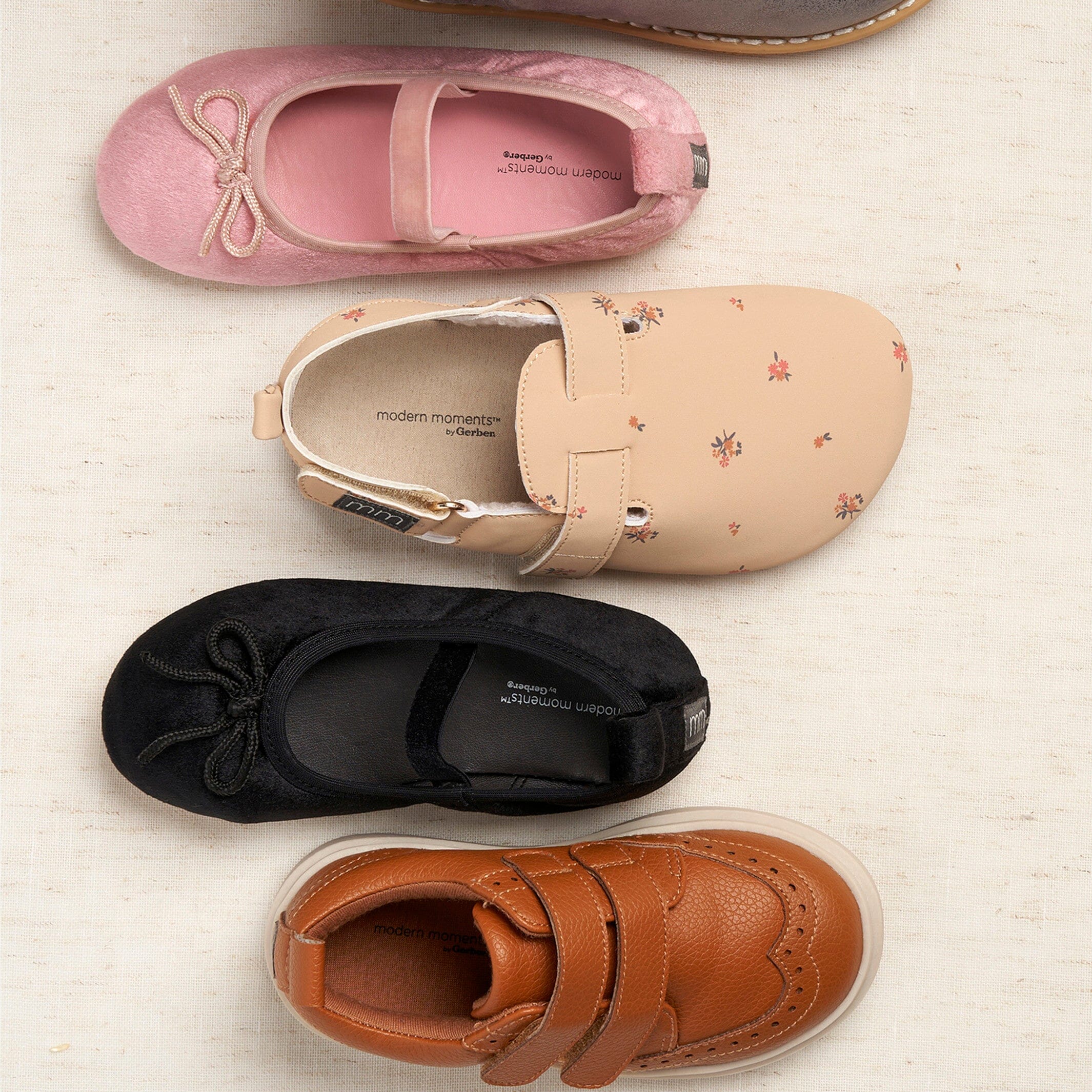 Infant & Toddler Girls Pink Velvet Ballet Flats - Image 6