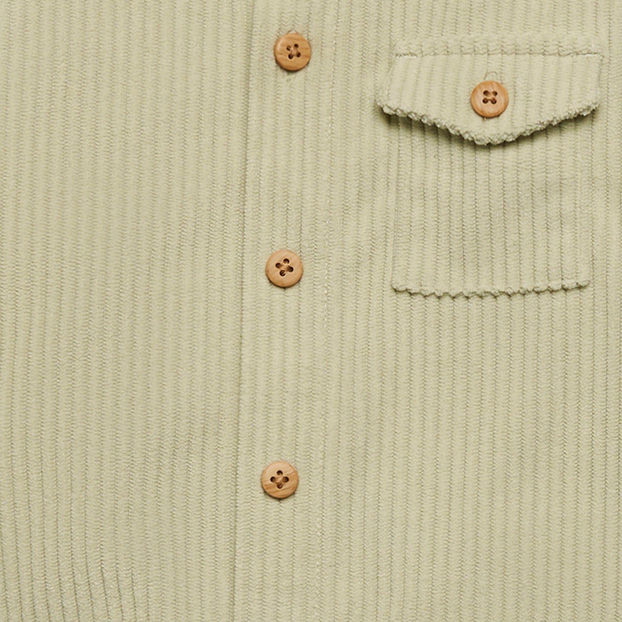 Baby Boys Sage Corduroy Romper - Image 4