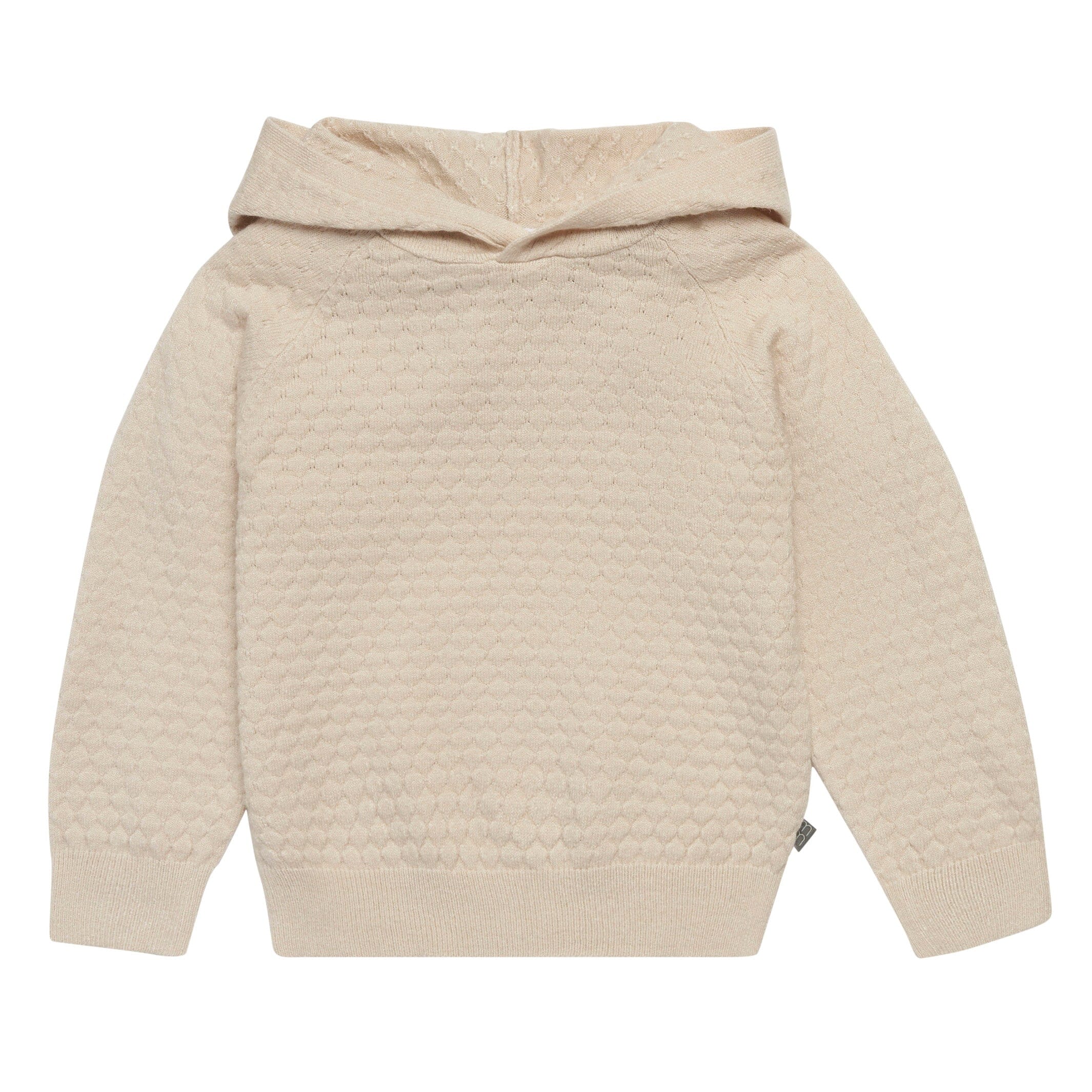 2-Piece Infant & Toddler Girls Oatmeal Heather Viscose Sweater Knit Hoodie Set - Image 2