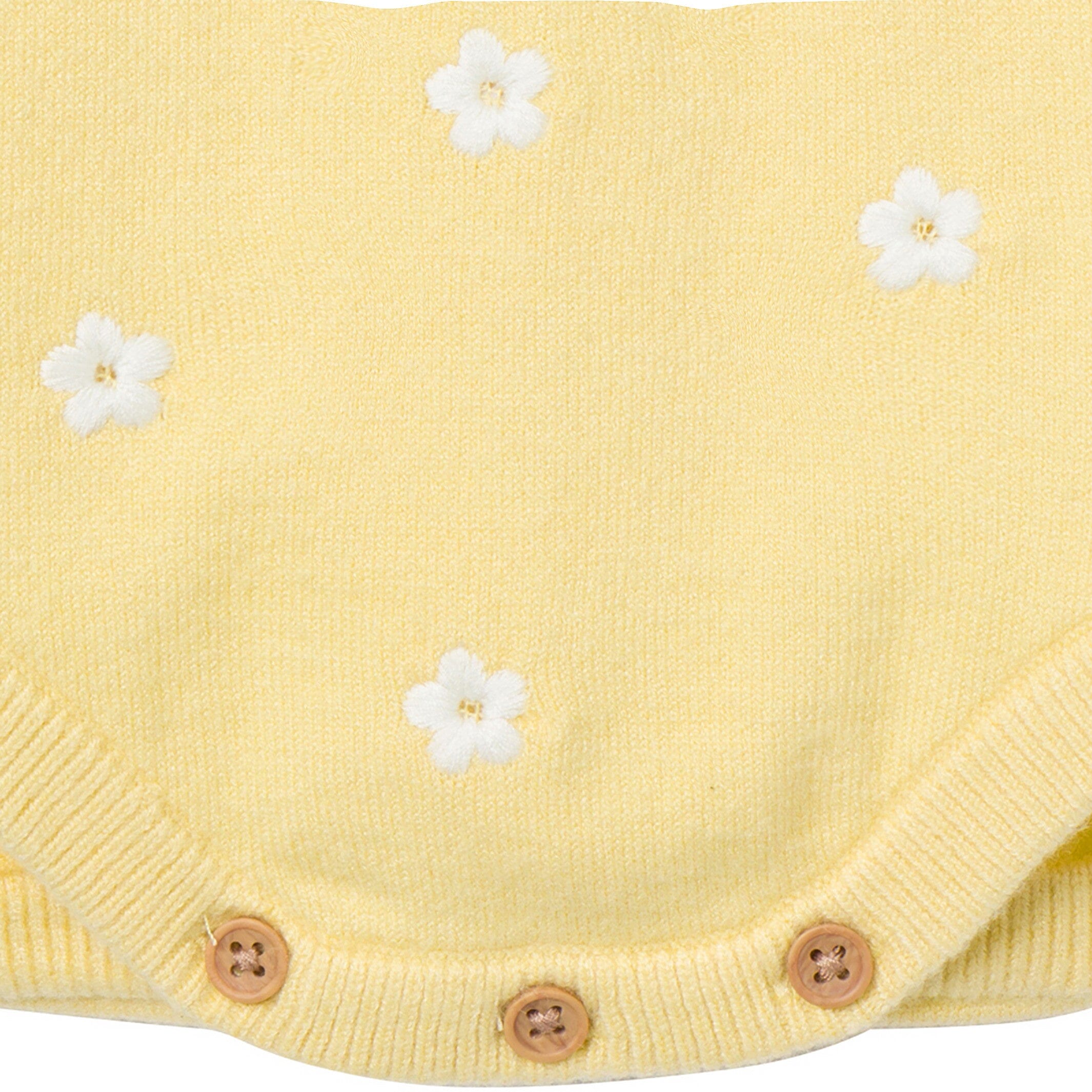 Baby Girls Yellow Floral Jersey Sunsuit Viscose Romper - Image 5