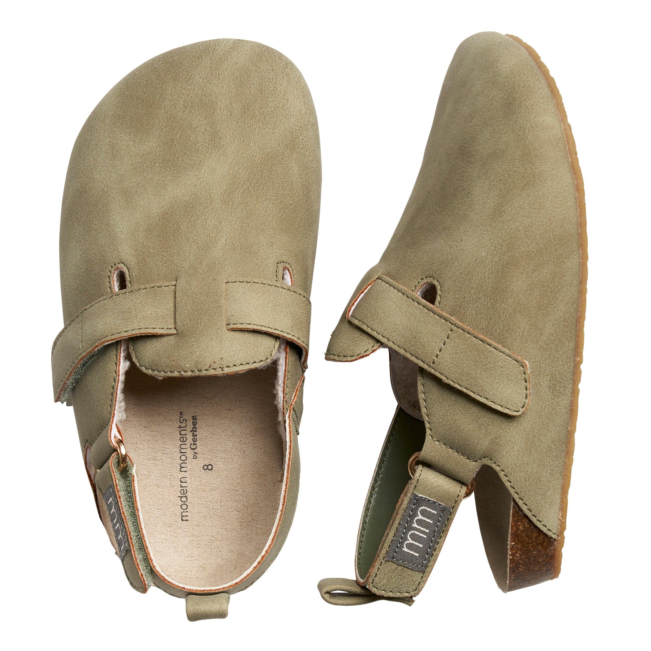 Infant & Toddler Neutral Dark Green Clog With Strap - Image 3