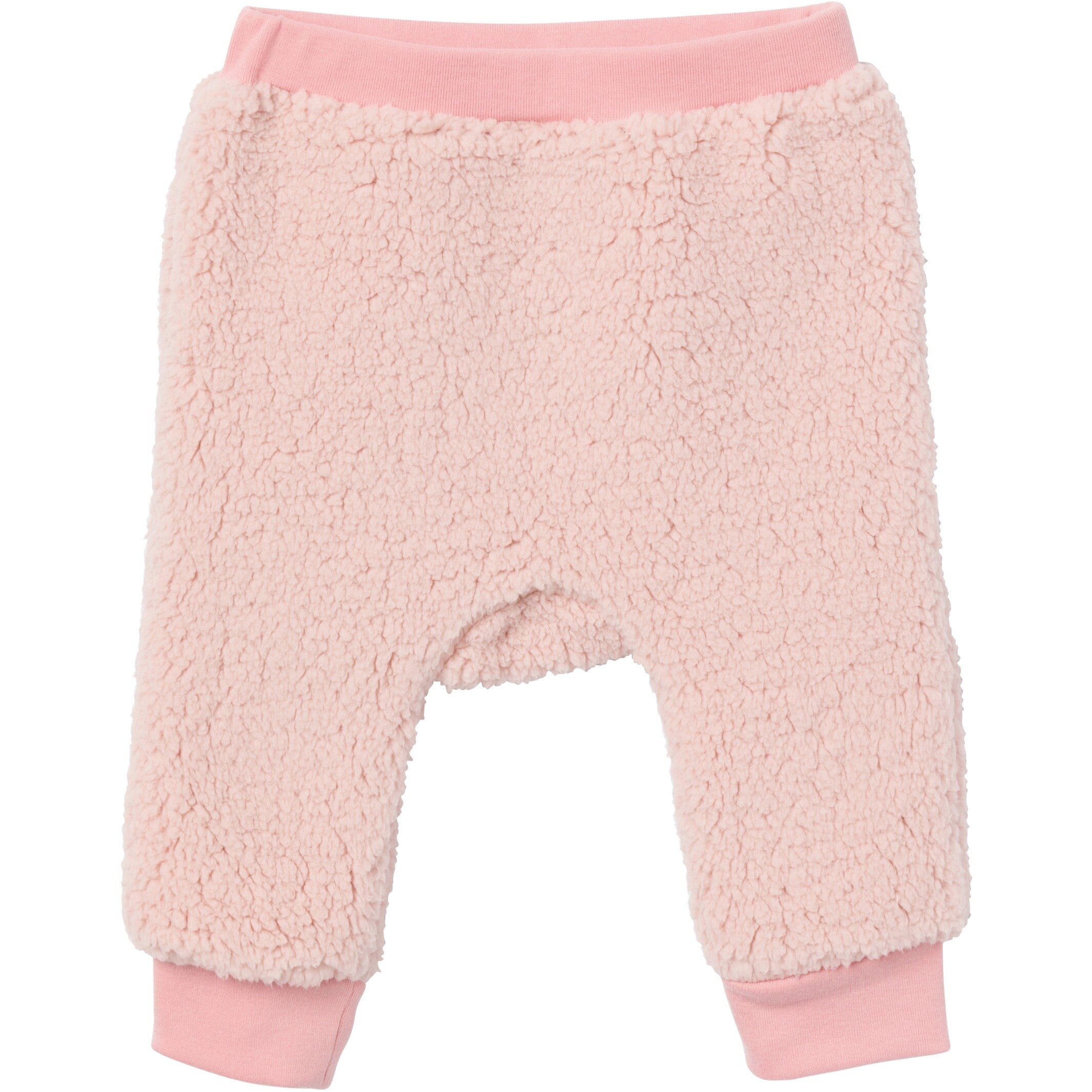 Embroidered 2-Piece Baby Girls Light Pink Sherpa Drop Shoulder Top & Pants - Image 7