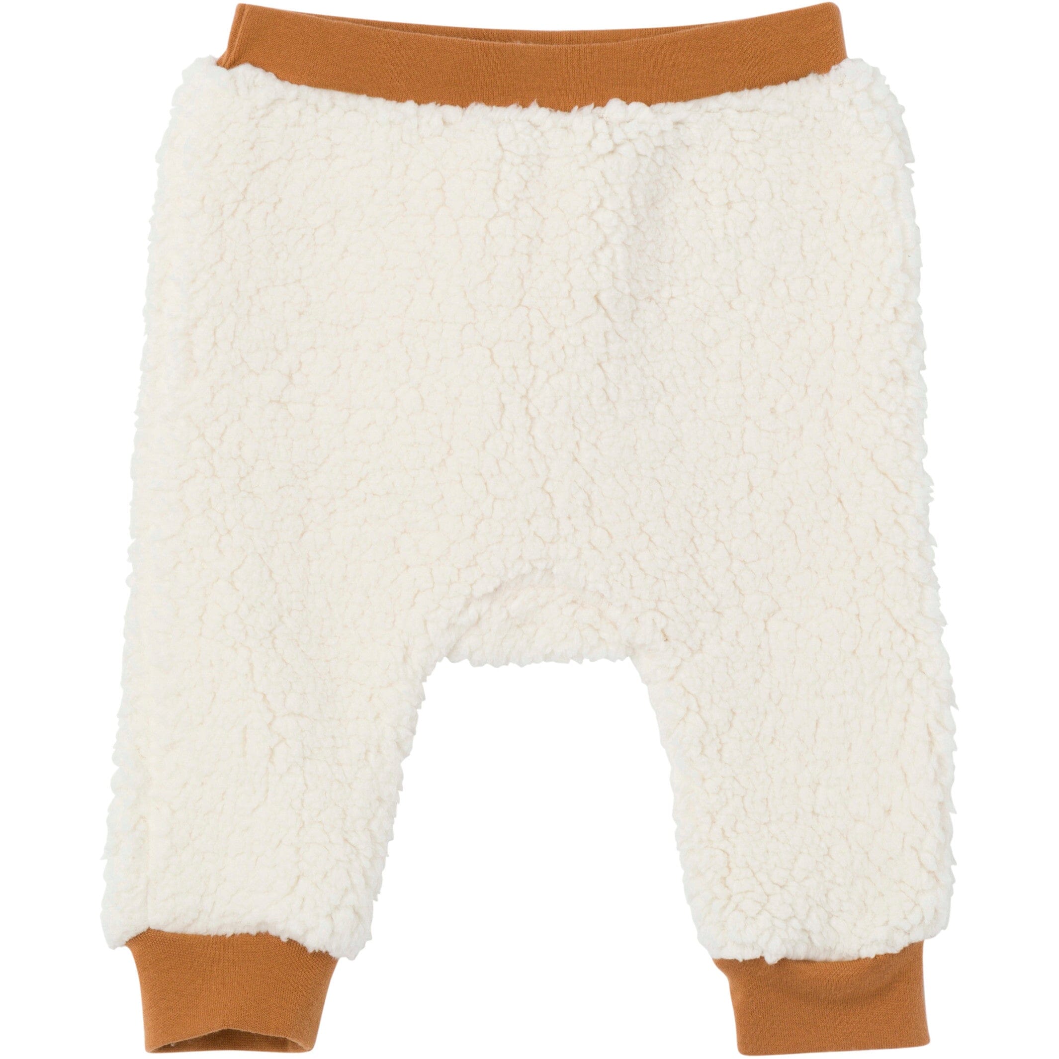 Embroidered 2-Piece Baby Neutral Ivory Sherpa Drop Shoulder Top With Pants - Image 8