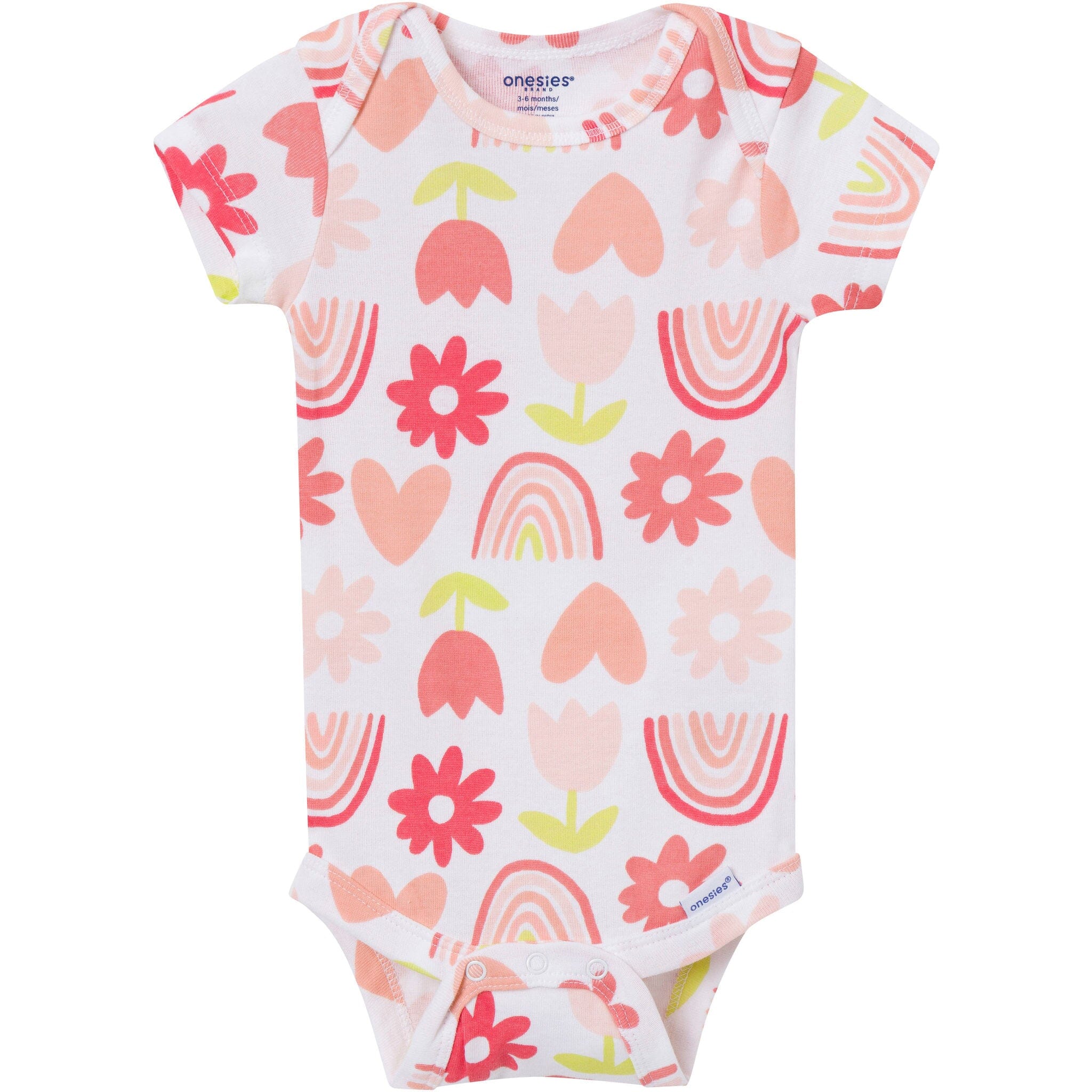 8-Pack Baby Girls Flower Power Onesies Brand Bodysuits - Image 3