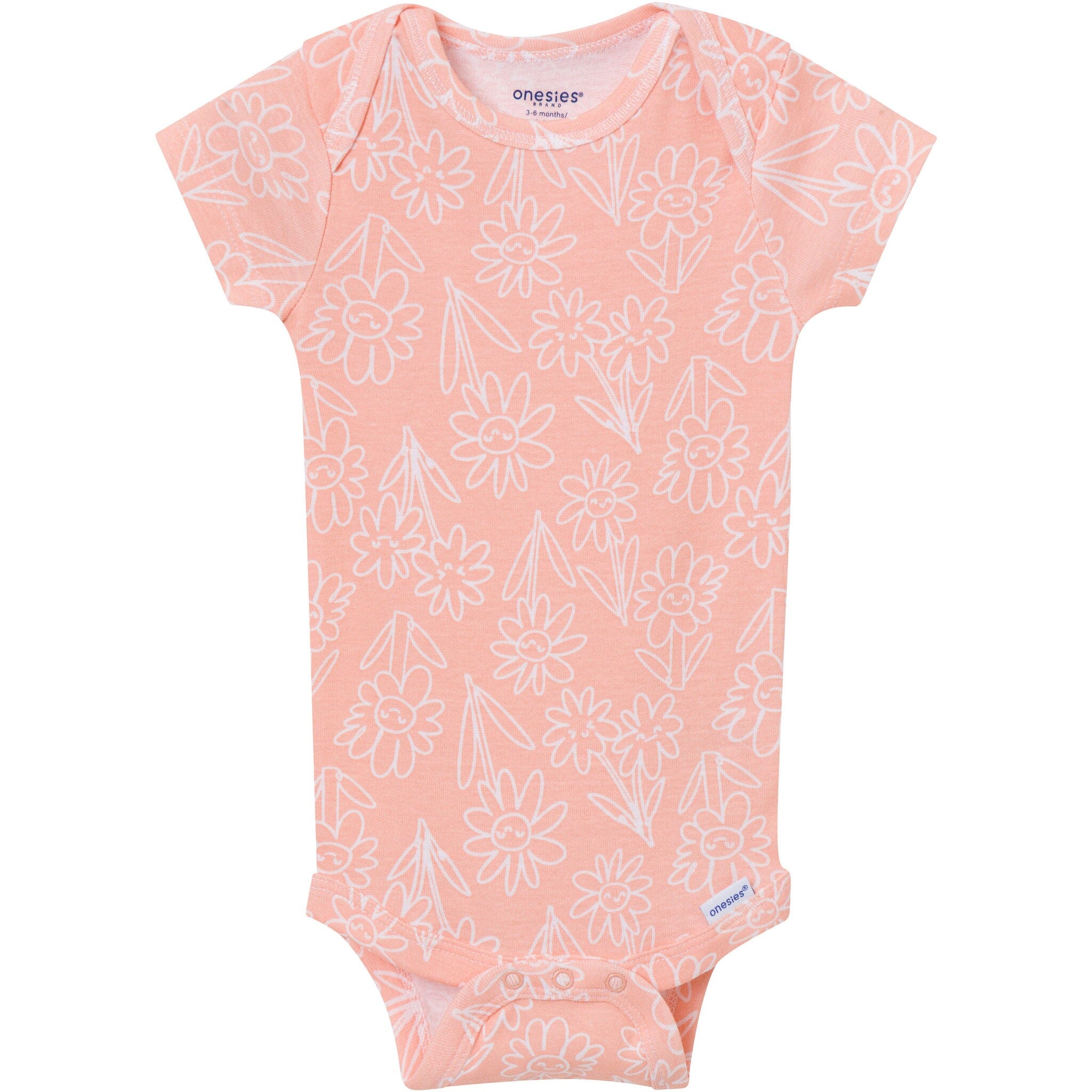 8-Pack Baby Girls Flower Power Onesies Brand Bodysuits - Image 6