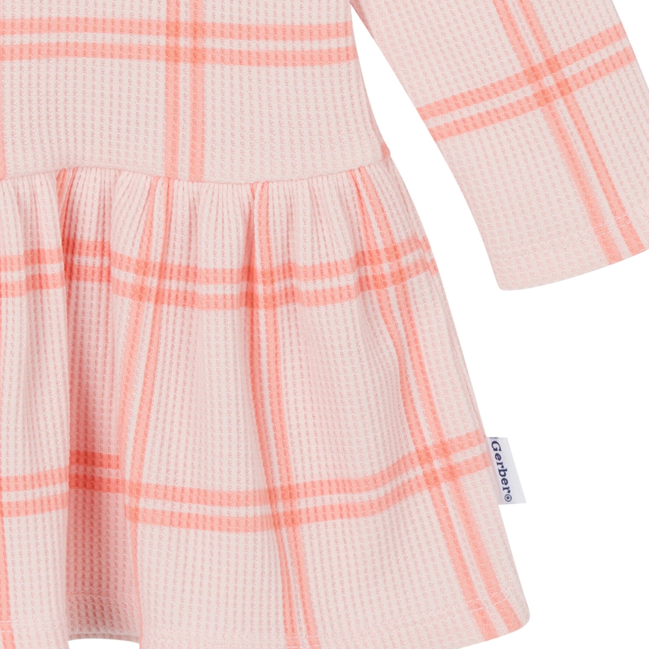 2-Piece Baby Girls Pink Plaid Dress Set - Image 4