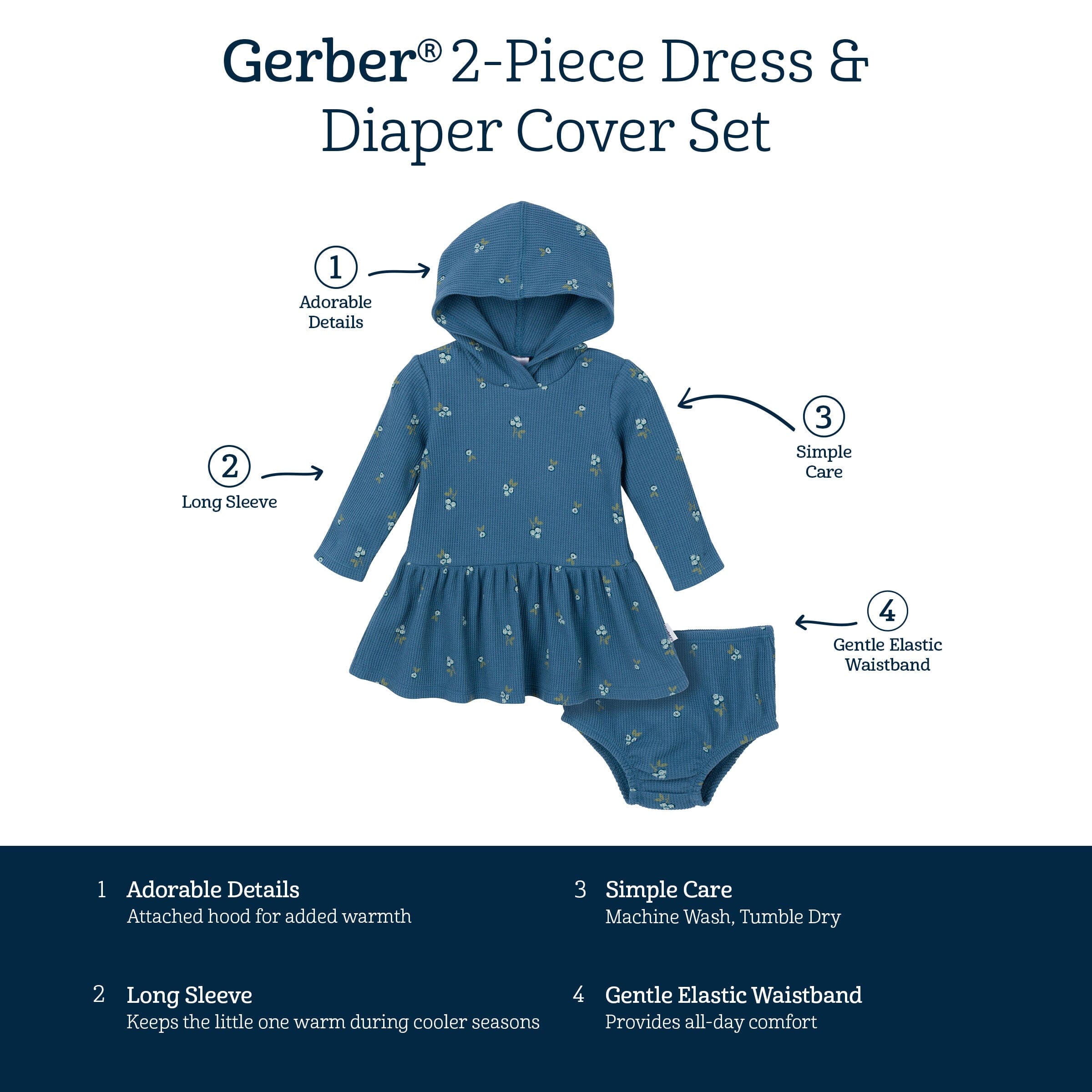 2-Piece Baby Girls Berries Dress Set - Image 8