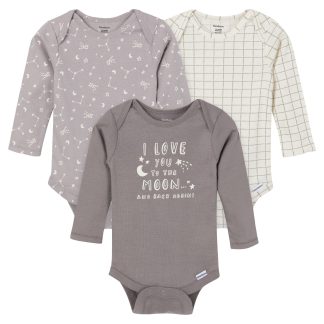 3-Pack Baby Neutral To The Moon and Back Onesies® Bodysuits