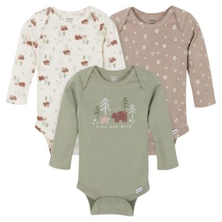 3-Pack Baby Boys Tiny & Wild Onesies® Bodysuits