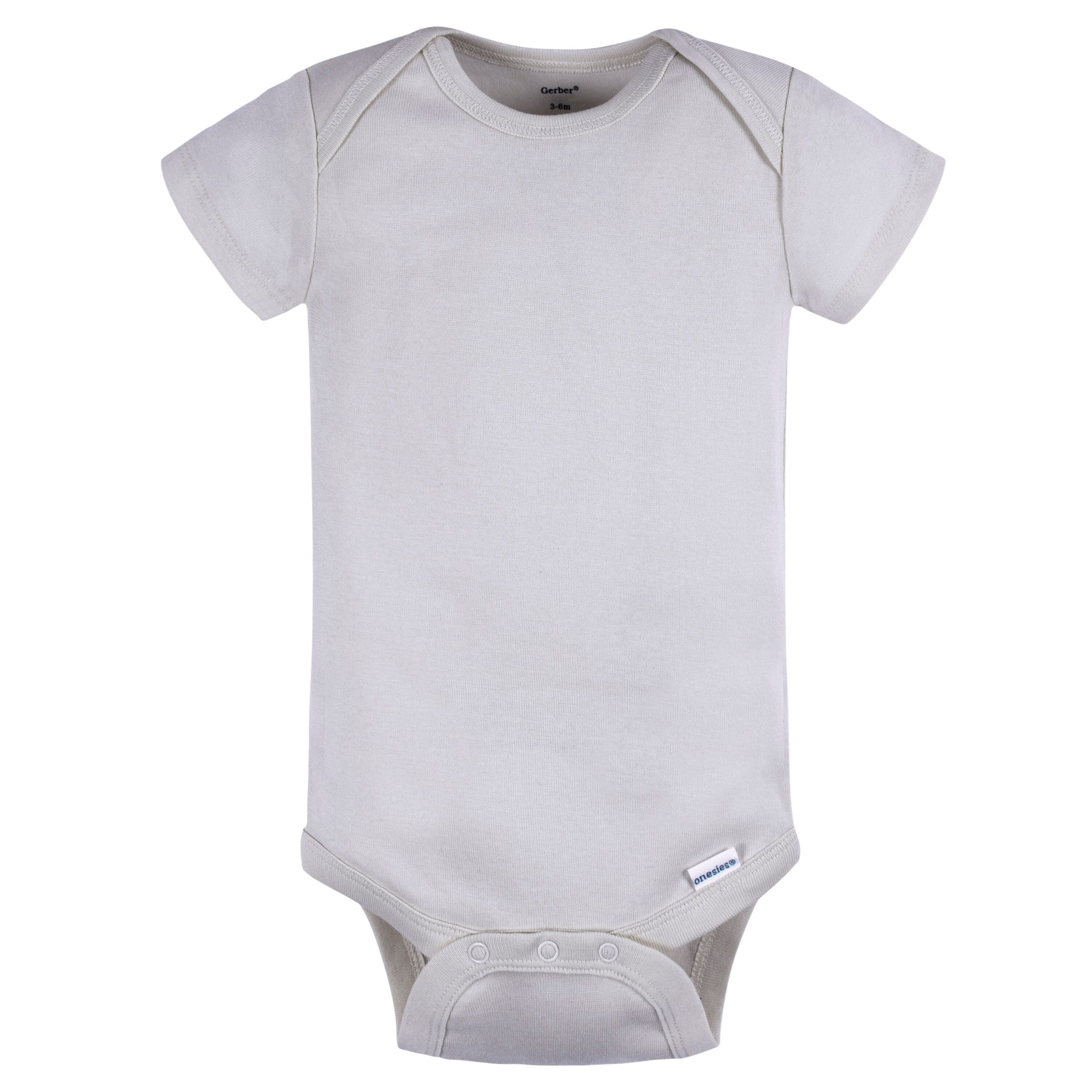 5-Pack Baby Neutral Greys Short Sleeve Onesies® Bodysuits - Image 3