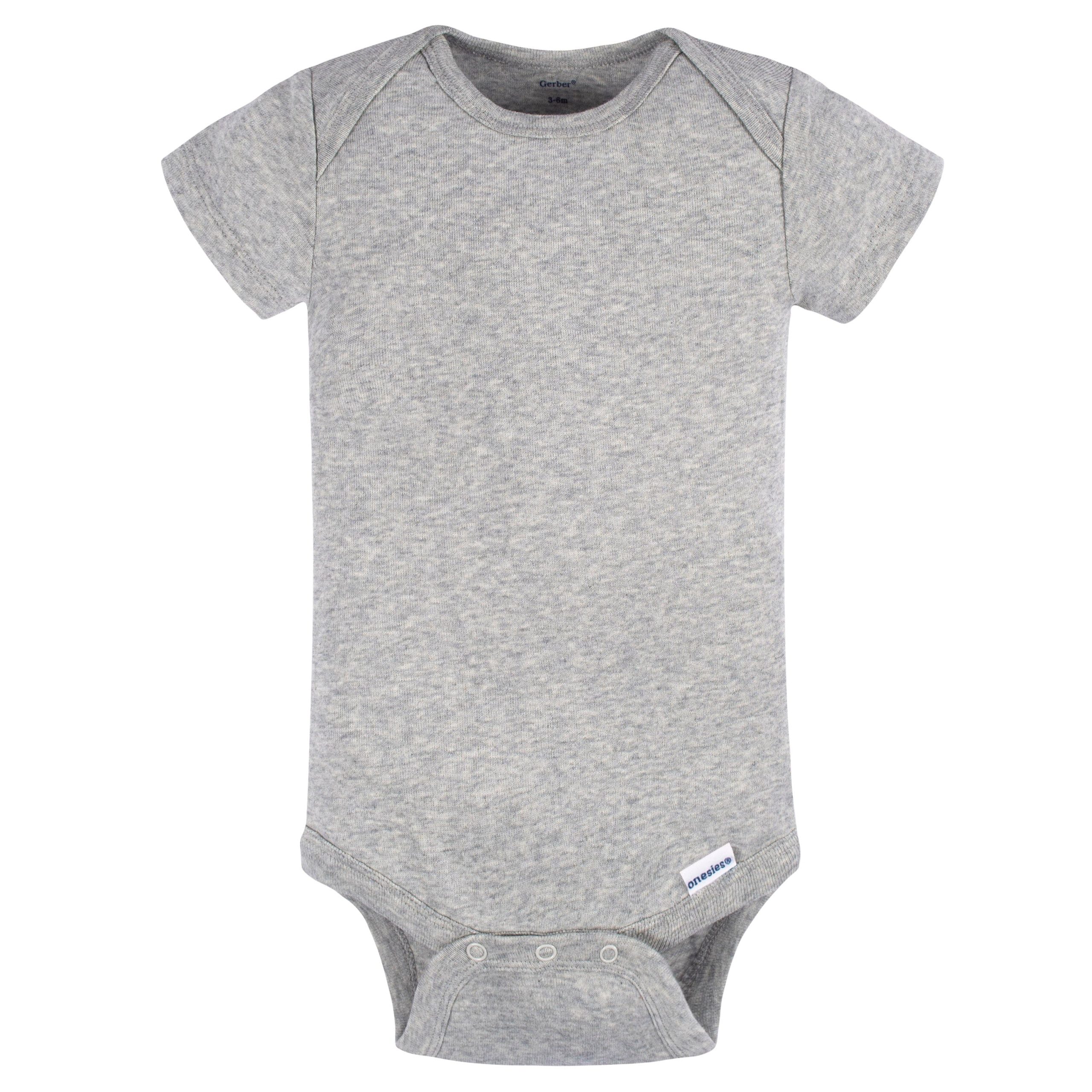 5-Pack Baby Neutral Greys Short Sleeve Onesies® Bodysuits - Image 4