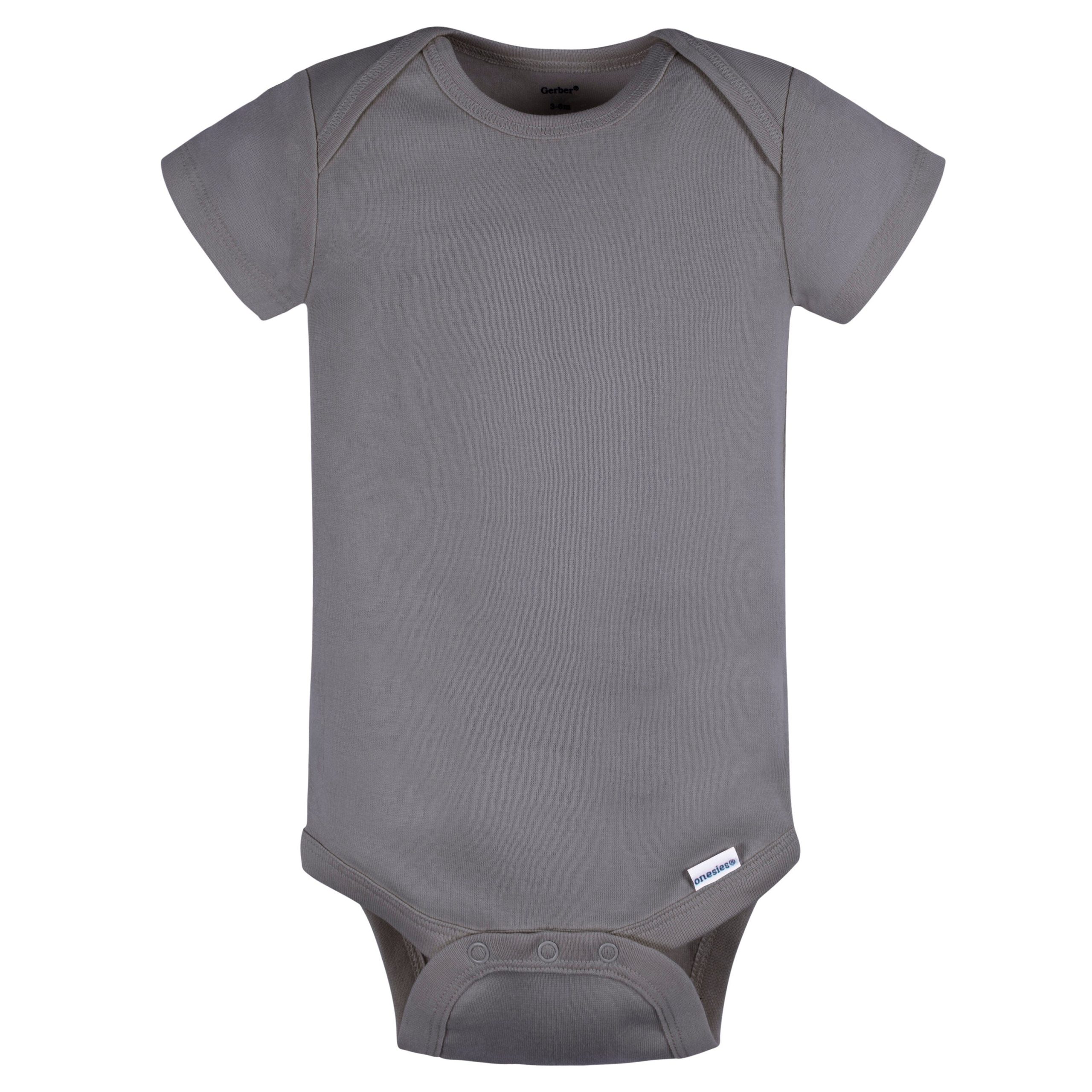5-Pack Baby Neutral Greys Short Sleeve Onesies® Bodysuits - Image 5