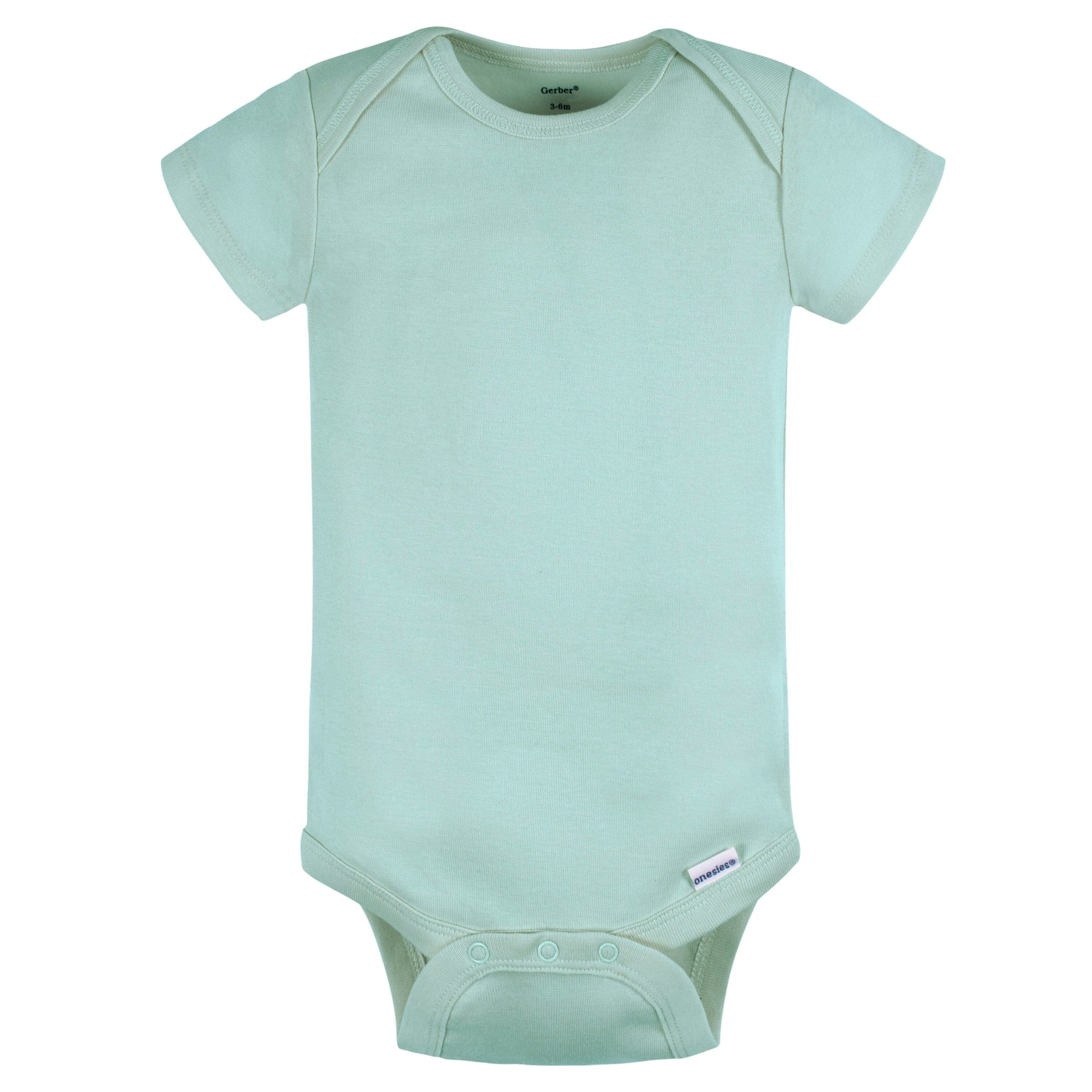5-Pack Baby Neutral Green/ Brown Short Sleeve Onesies® Bodysuits - Image 6