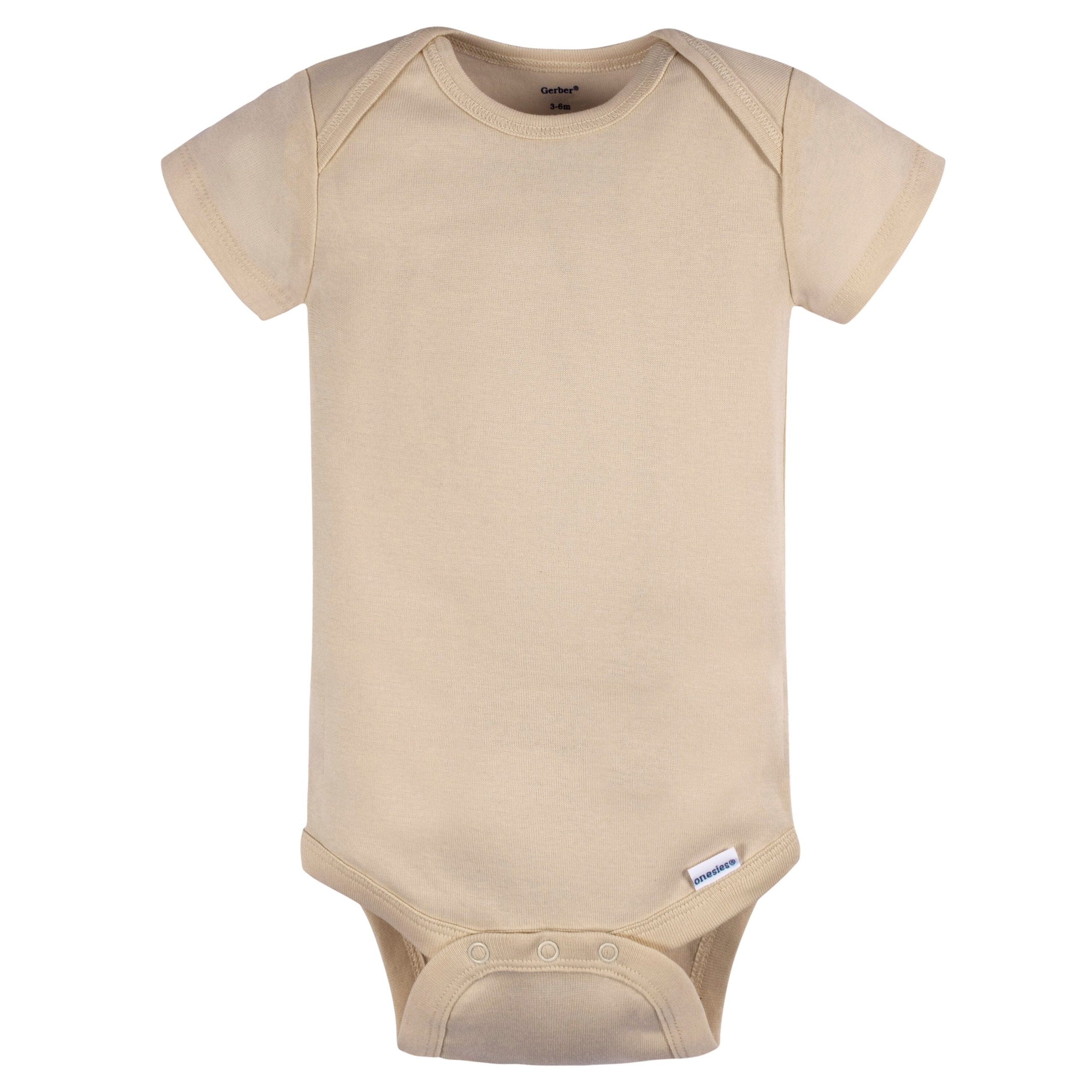 5-Pack Baby Neutral Green/ Brown Short Sleeve Onesies® Bodysuits - Image 7