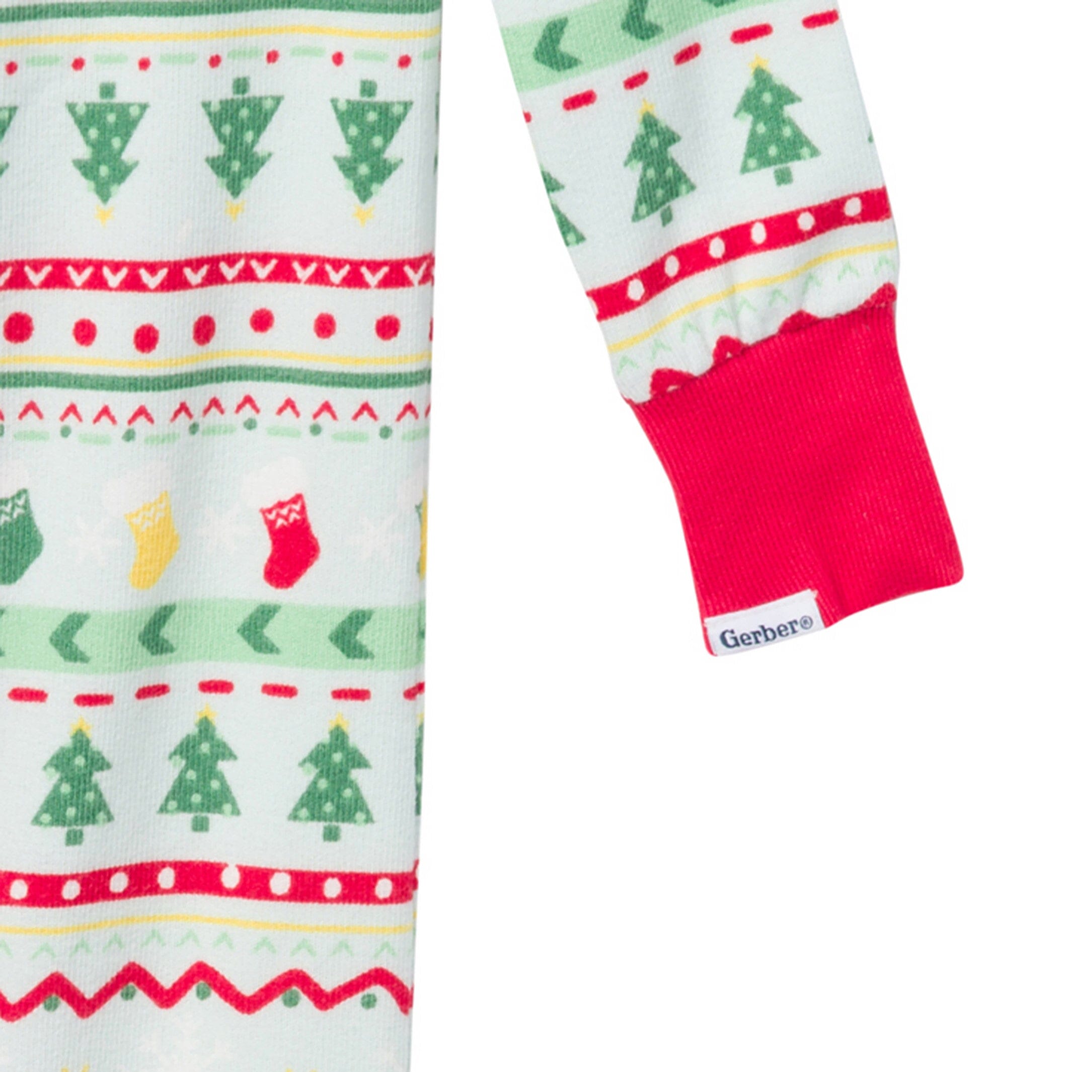 Baby & Toddler Neutral Oh What Fun Fair Isle Hacci Snug Fit Footed Pajamas - Image 5