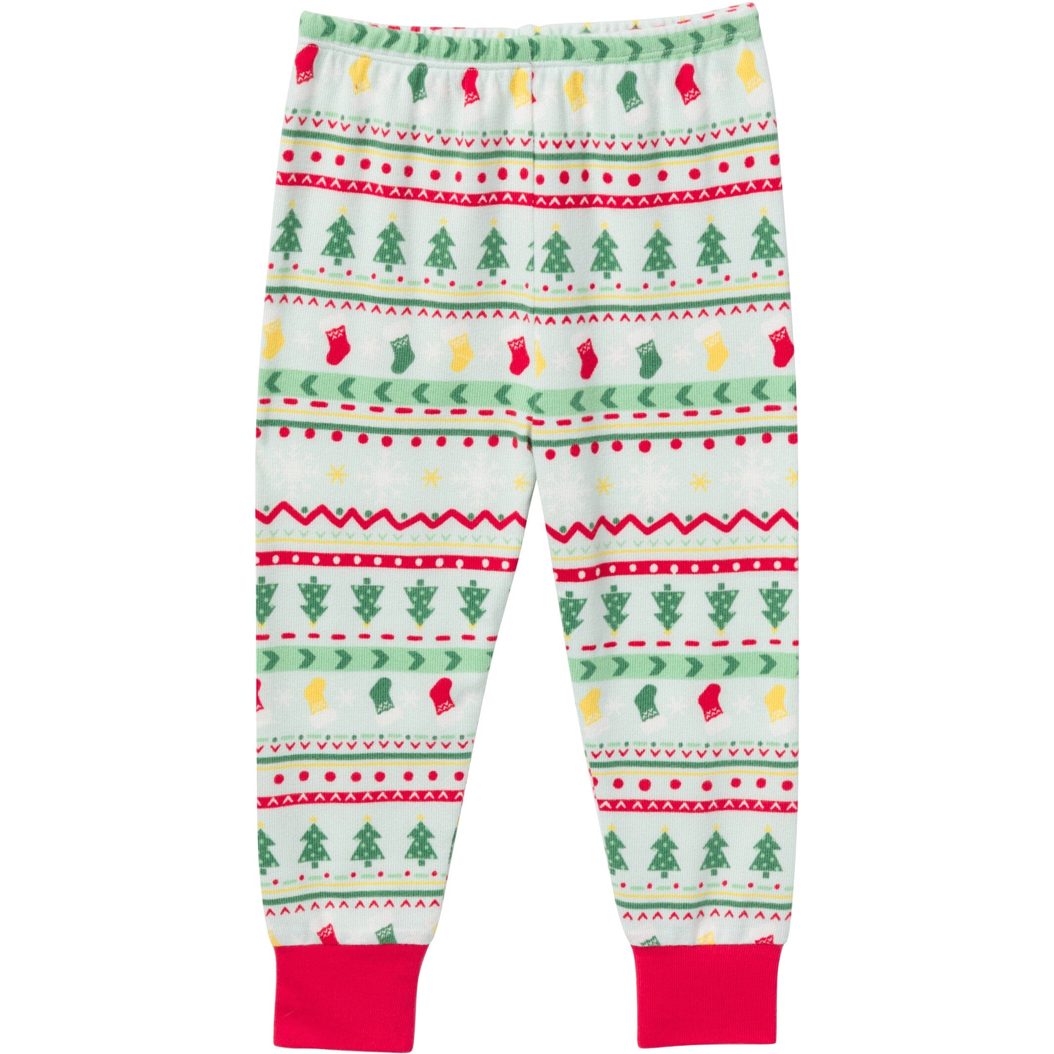 2-Piece Infant & Toddler Neutral Oh What Fun Fair Isle Hacci Snug Fit Pajama Set - Image 7