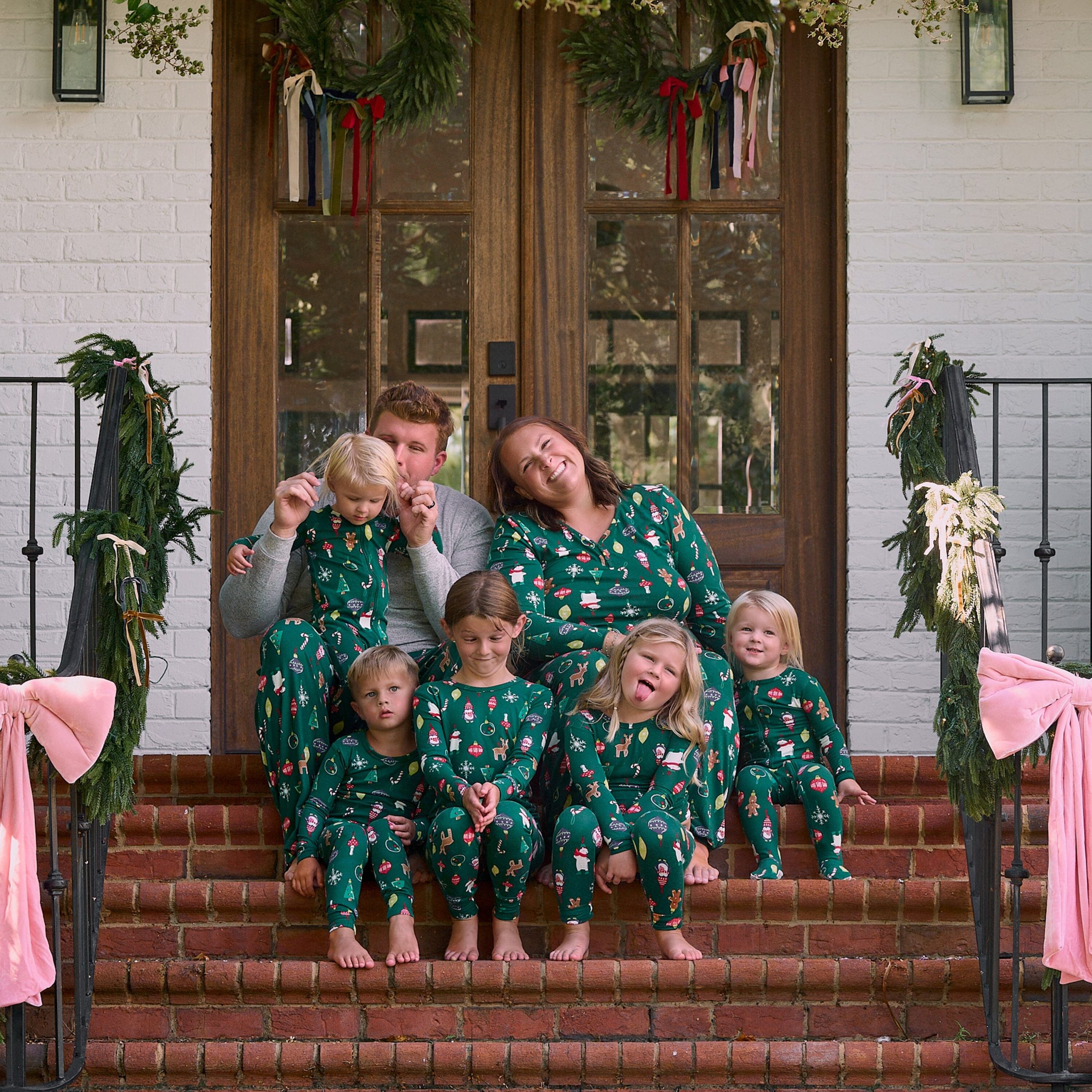 2-Piece Infant & Toddler Neutral Ornaments Hacci Snug Fit Pajama Set - Image 2