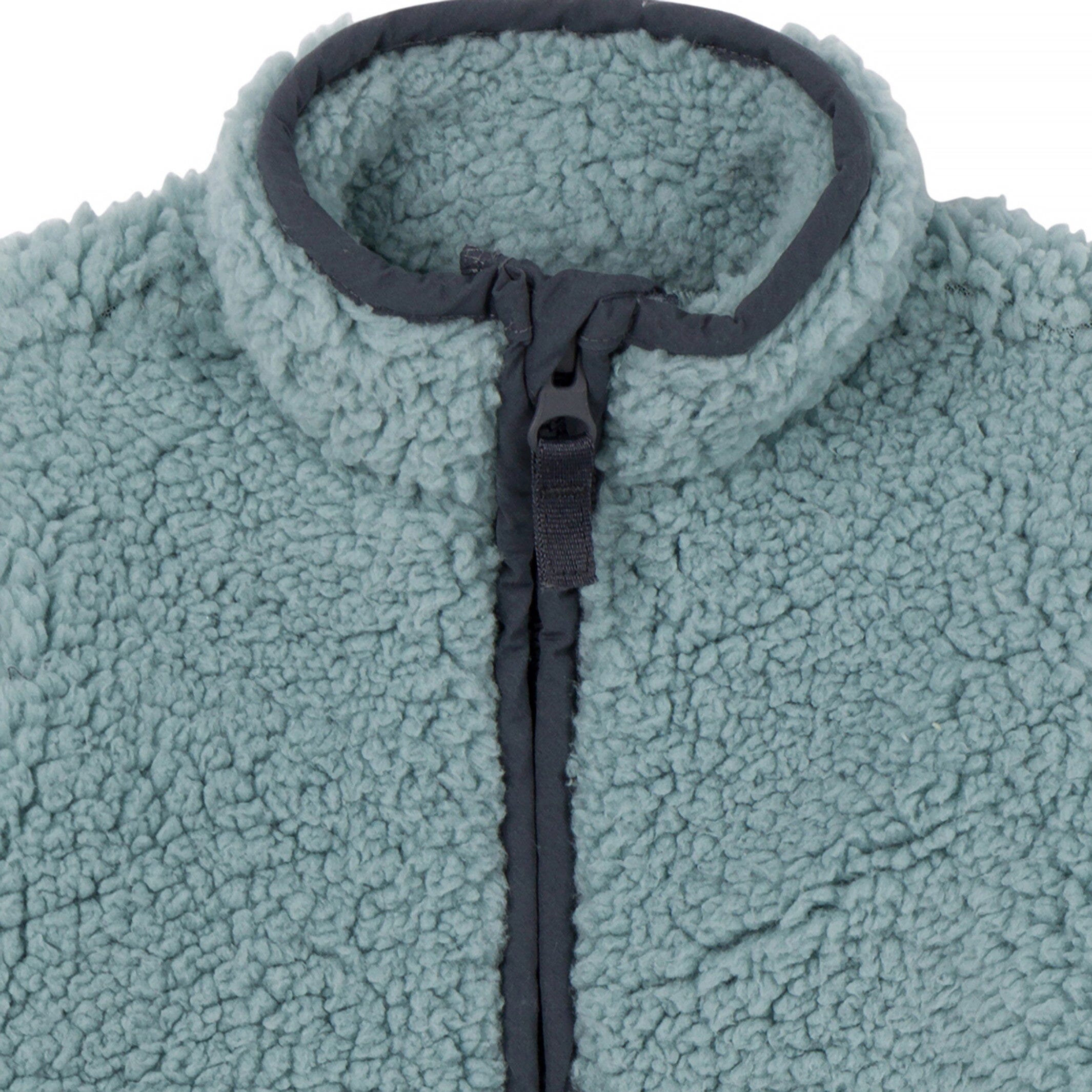 Baby Boys Blue Sherpa Romper - Image 2