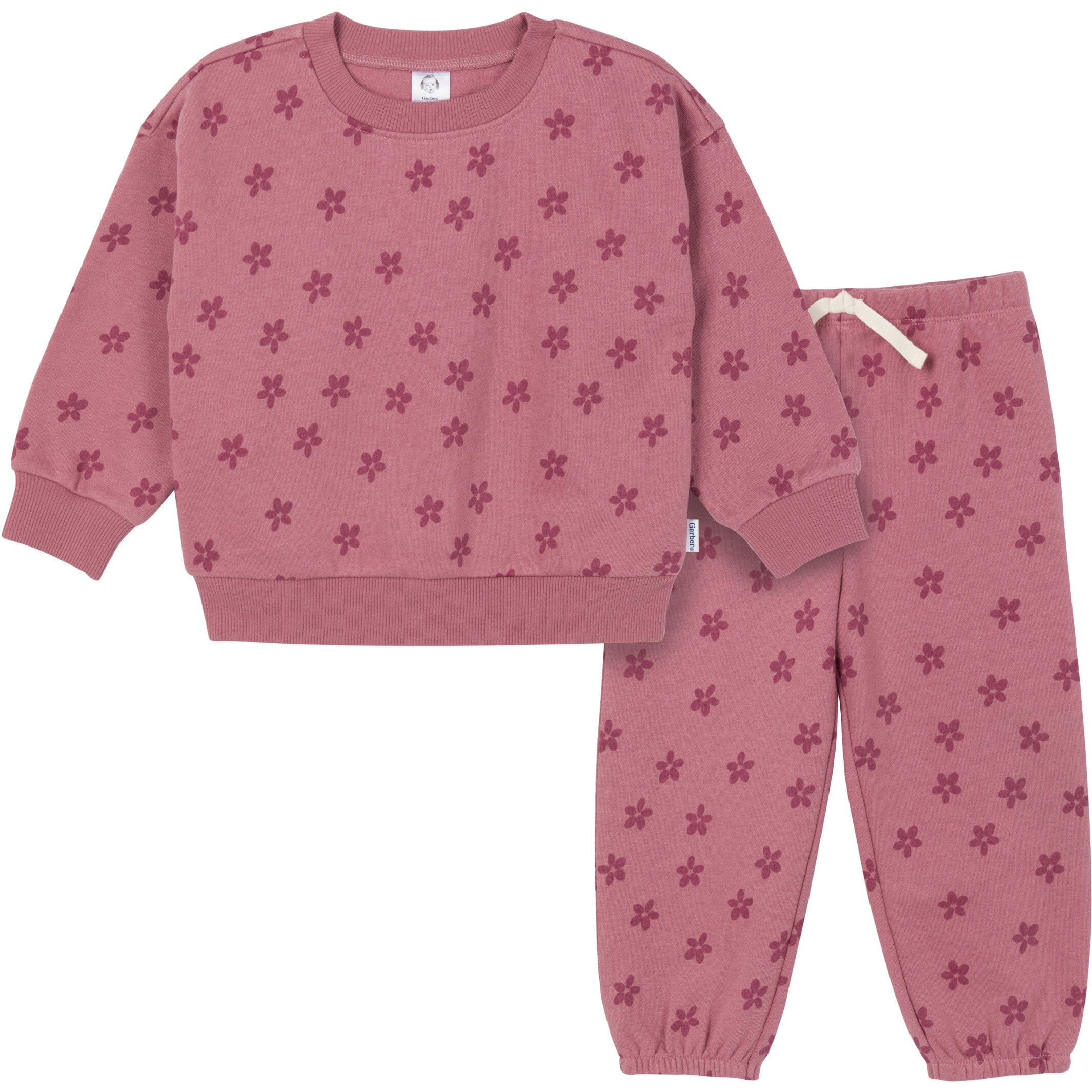 2-Piece Toddler Girls Daisies Sweatshirt & Pant Set