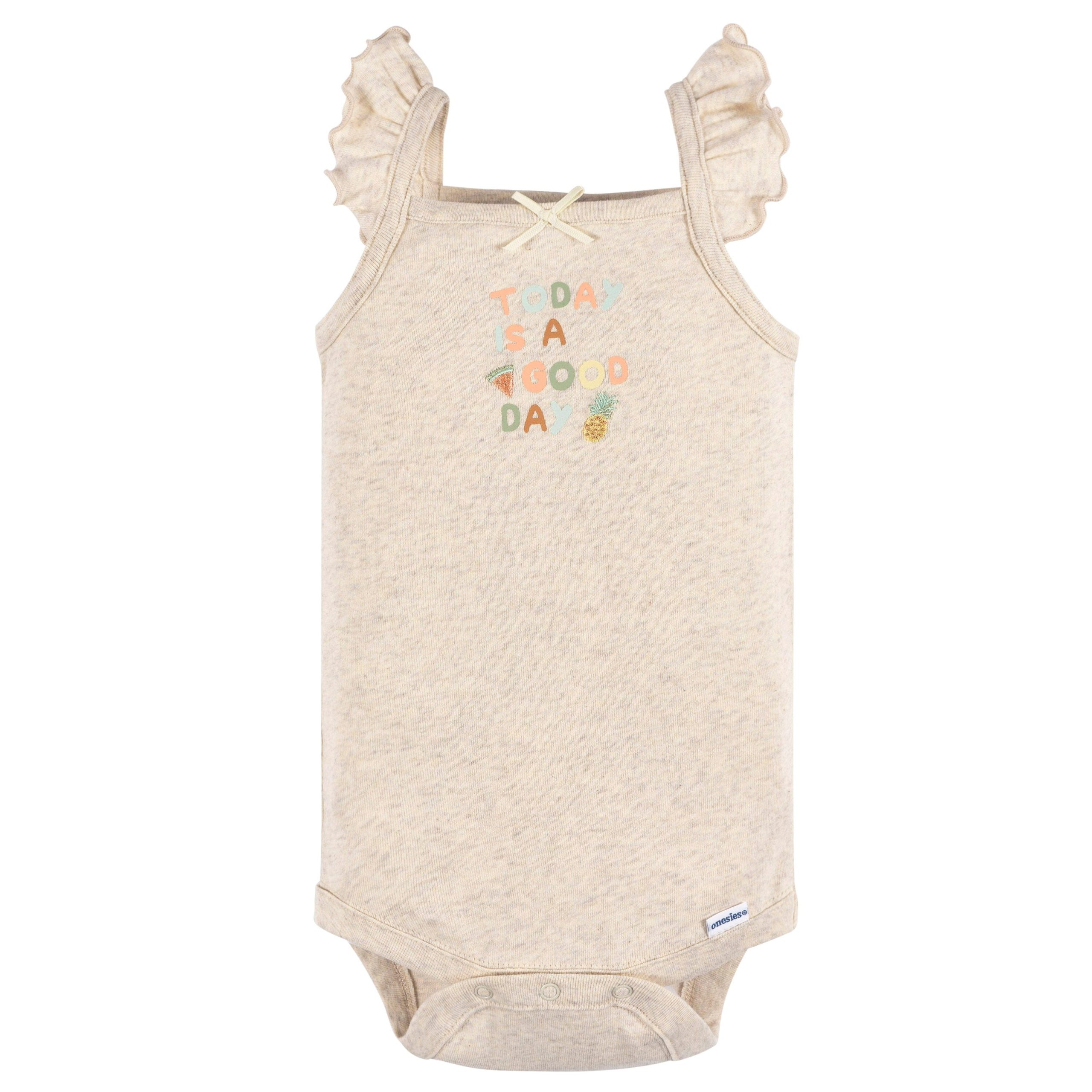 4-Pack Baby Girls Picnic Sleeveless Onesies® Bodysuits - Image 2