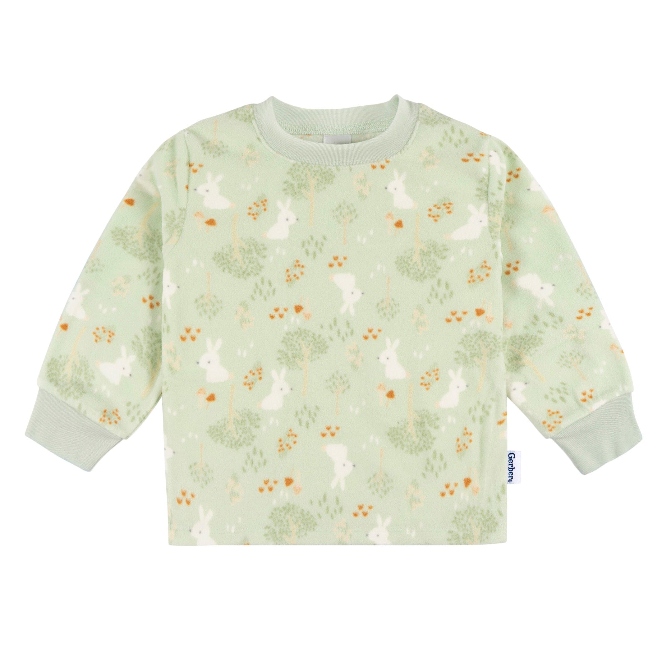 2-Piece Infant & Toddler Girls Green Forrest Fleece Pajamas - Image 2