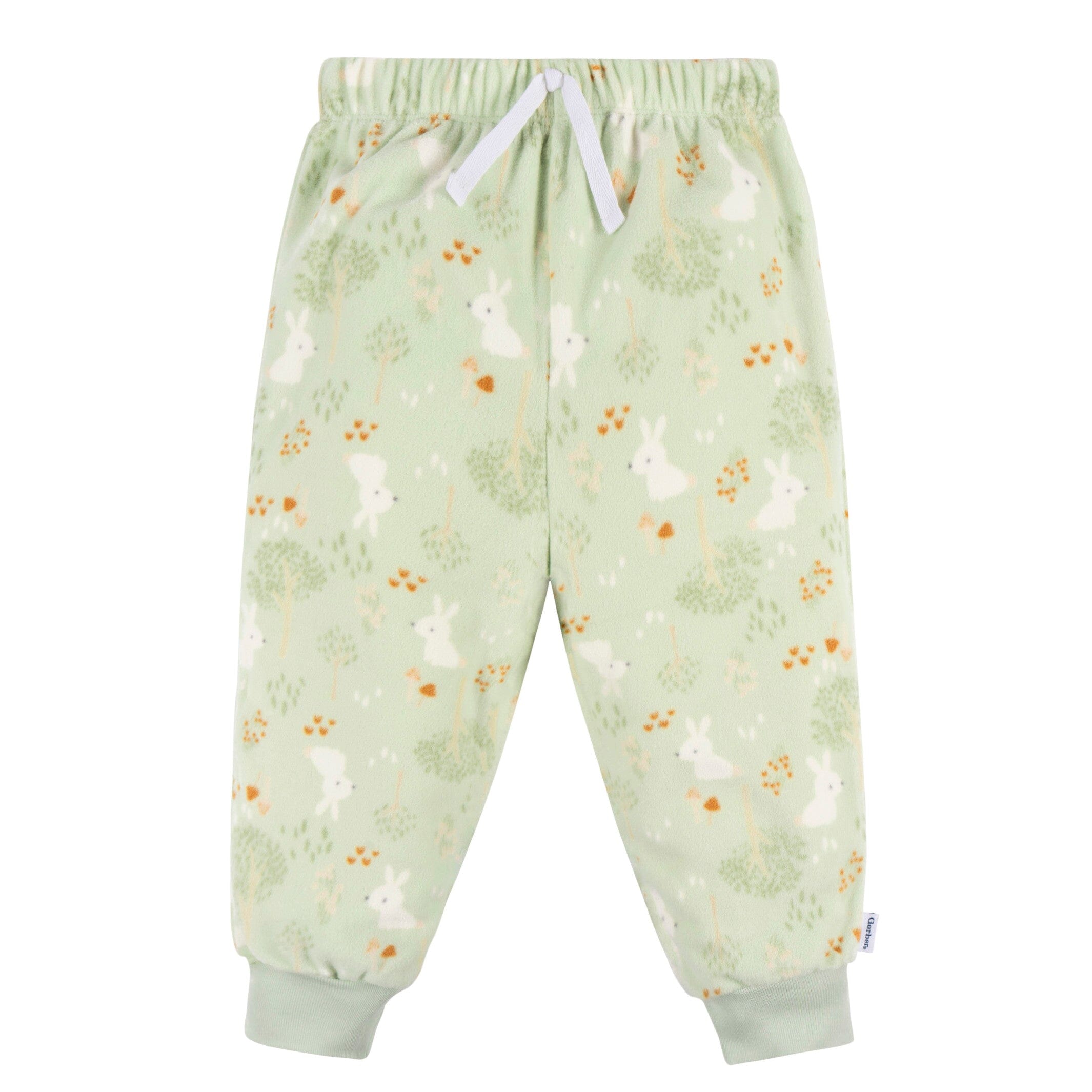 2-Piece Infant & Toddler Girls Green Forrest Fleece Pajamas - Image 4