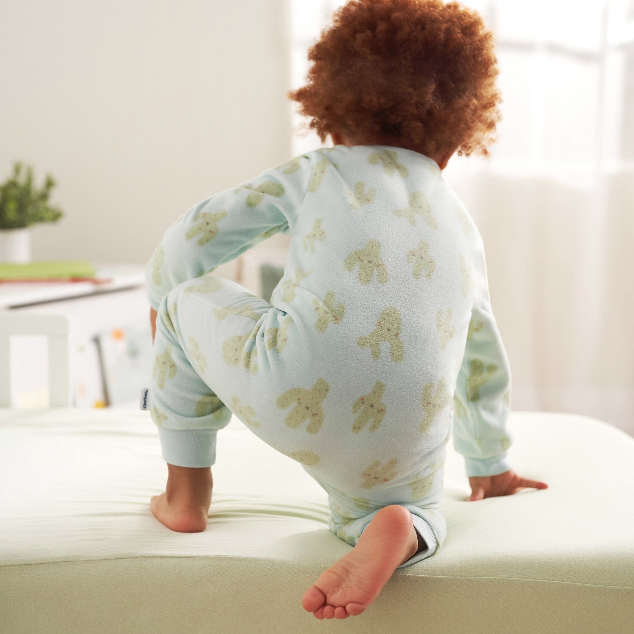3-Pack Infant & Toddler Neutral Cactus Footless Fleece Pajamas - Image 3