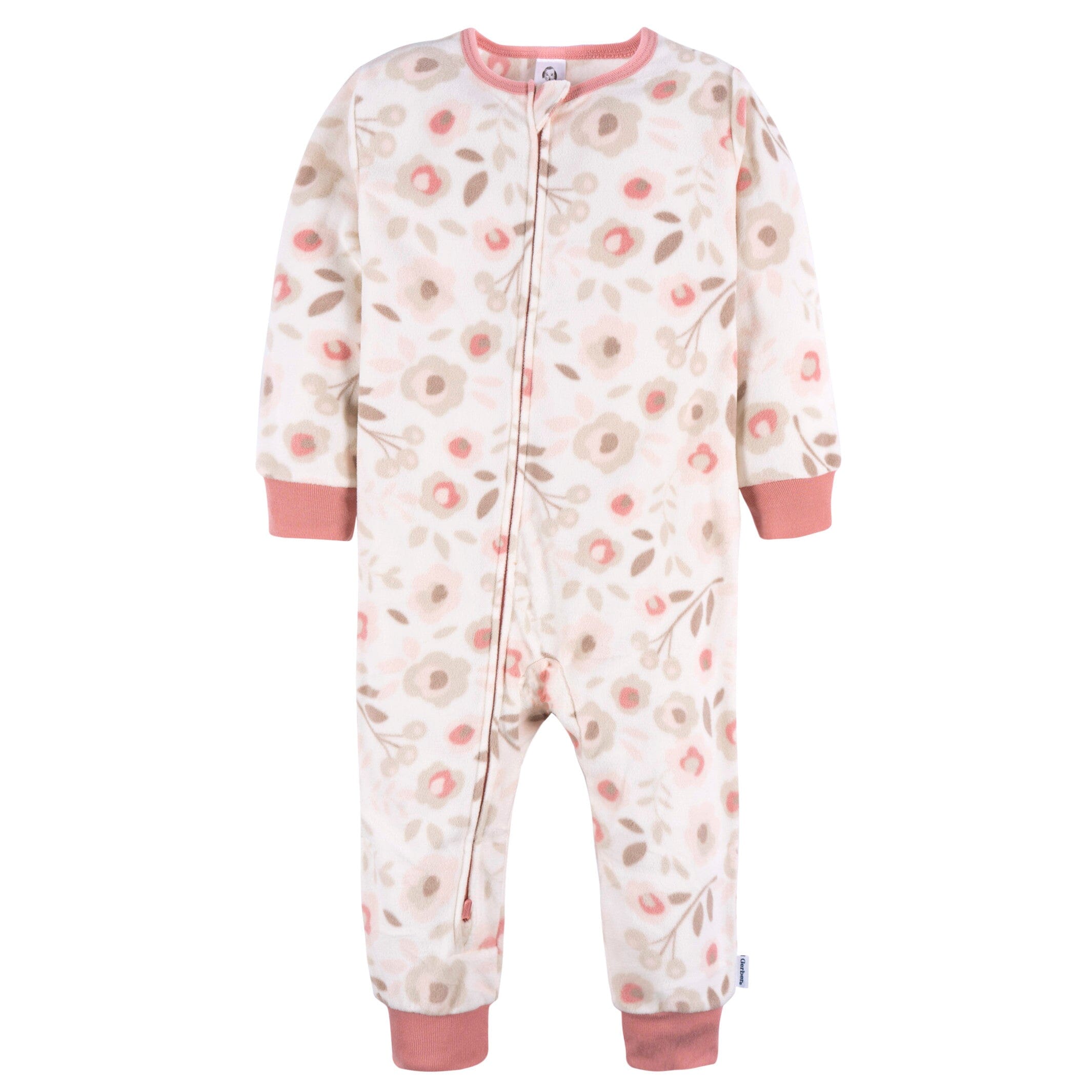 3-Pack Infant & Toddler Girls Pink Deer Footless Fleece Pajamas - Image 3