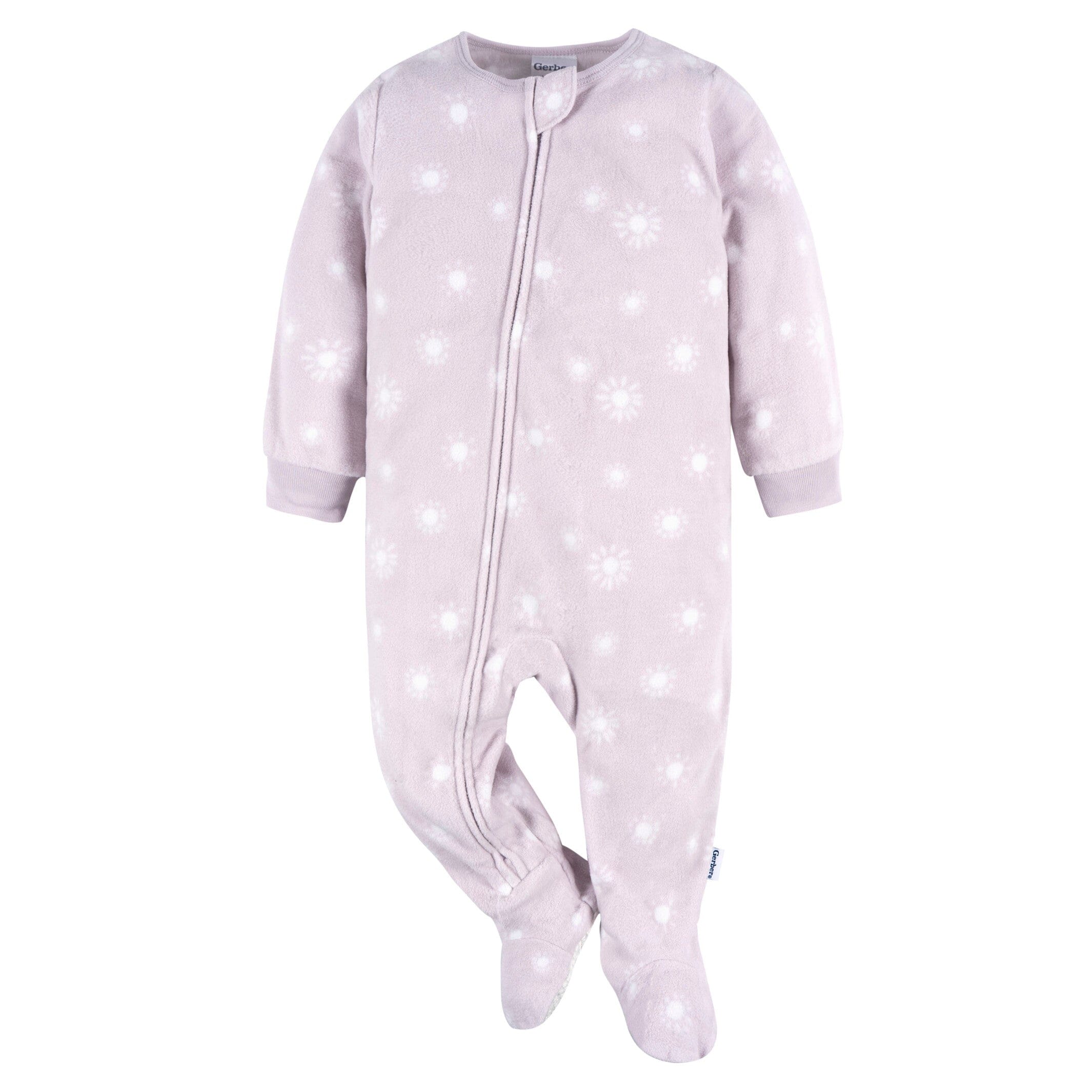 2-Pack Baby & Toddler Girls Purple Rainbows Fleece Pajamas - Image 4
