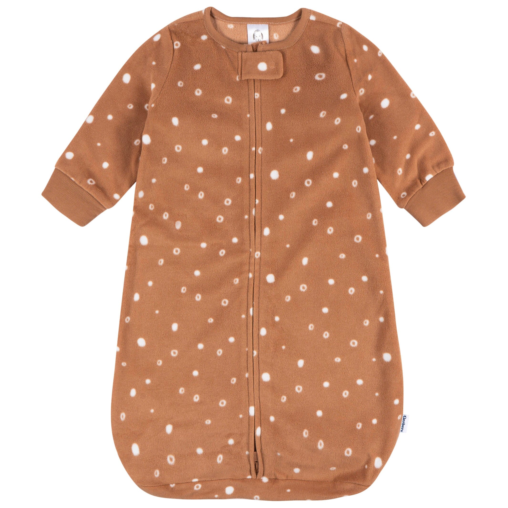 Baby Neutral Brown Dots Wearable Blanket