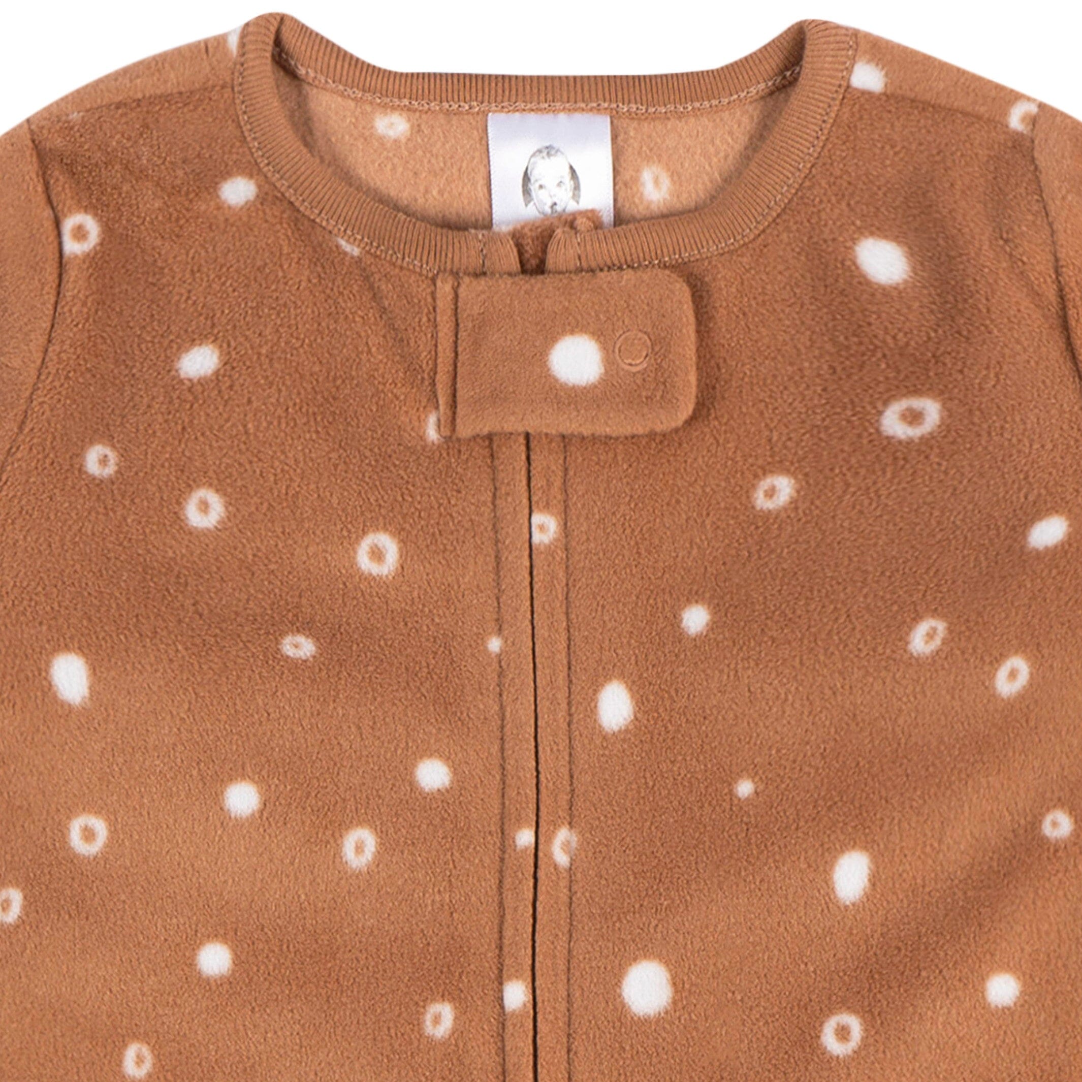 Baby Neutral Brown Dots Wearable Blanket - Image 2