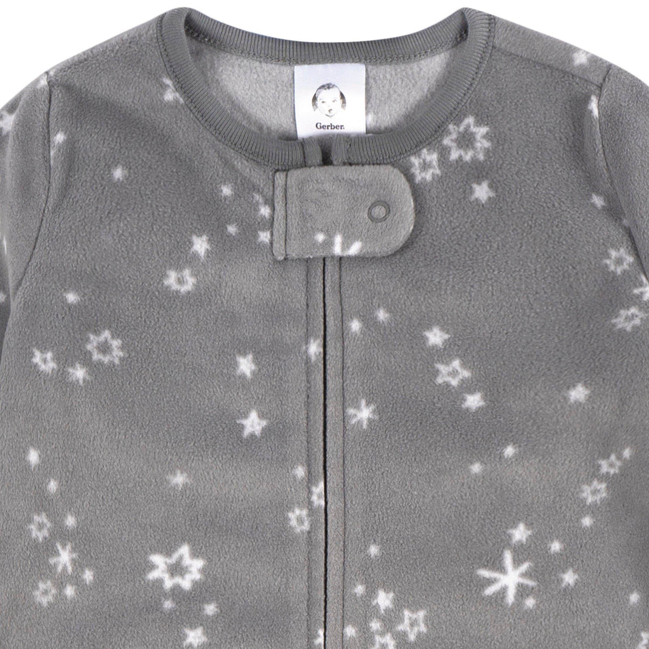 Baby Neutral Grey Stars Wearable Blanket - Image 2