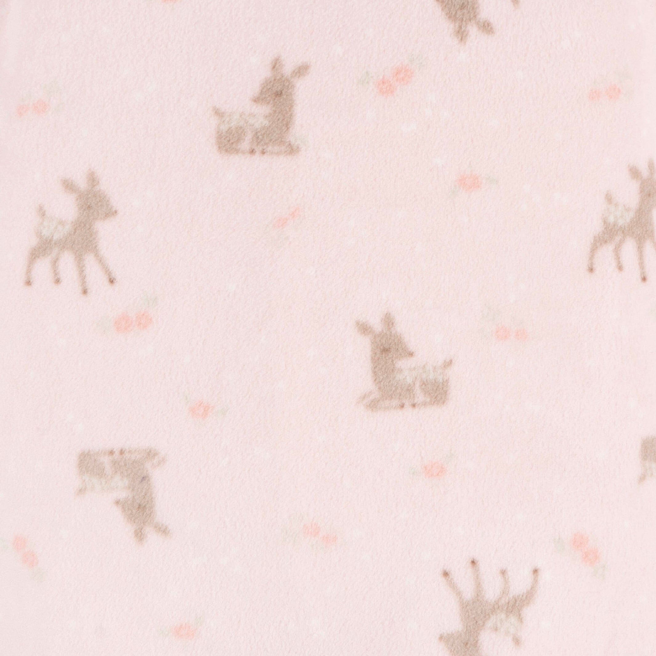 2-Pack Baby & Toddler Girls Pink Deer Fleece Pajamas - Image 7