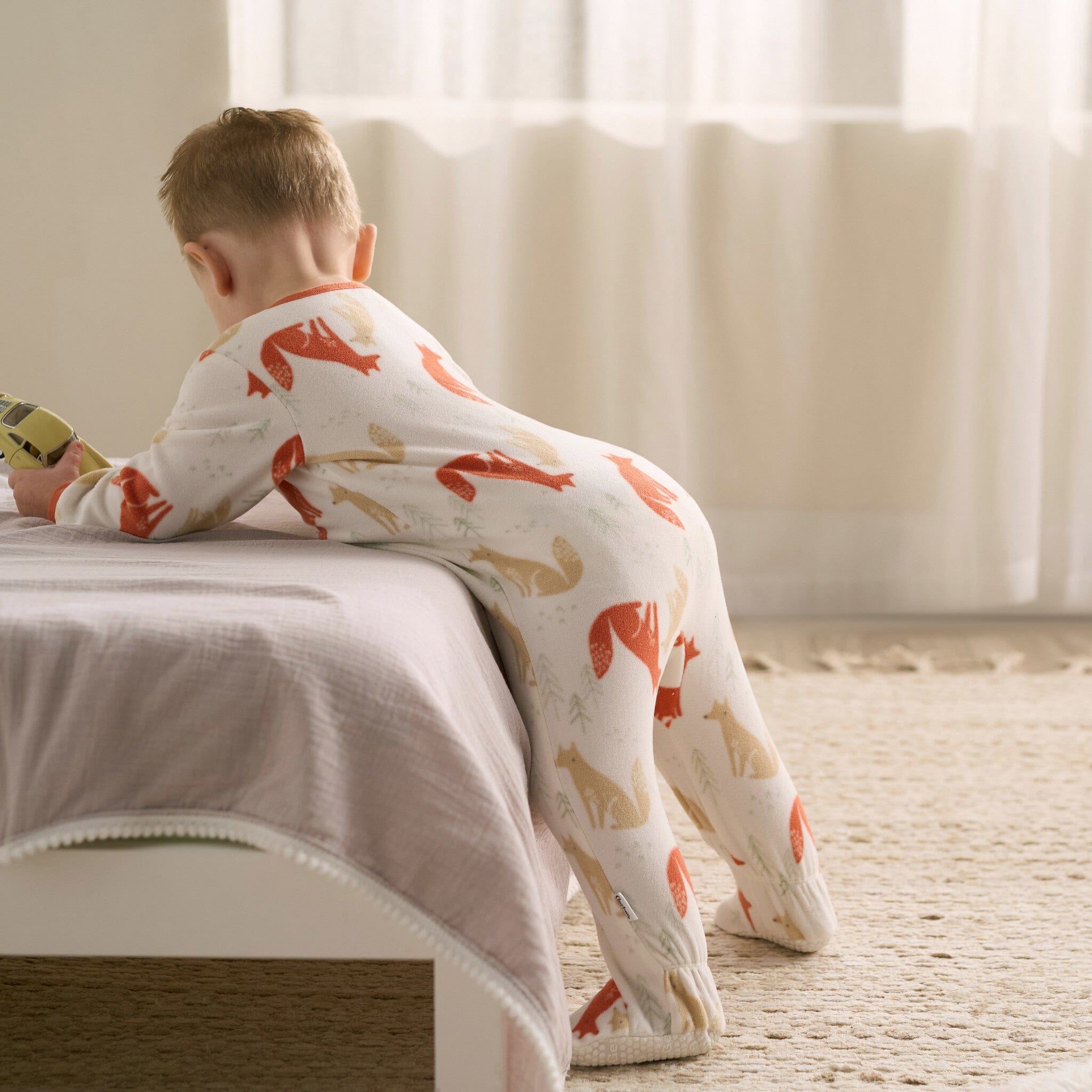 2-Pack Baby & Toddler Boys Fox Stripe Fleece Pajamas - Image 3
