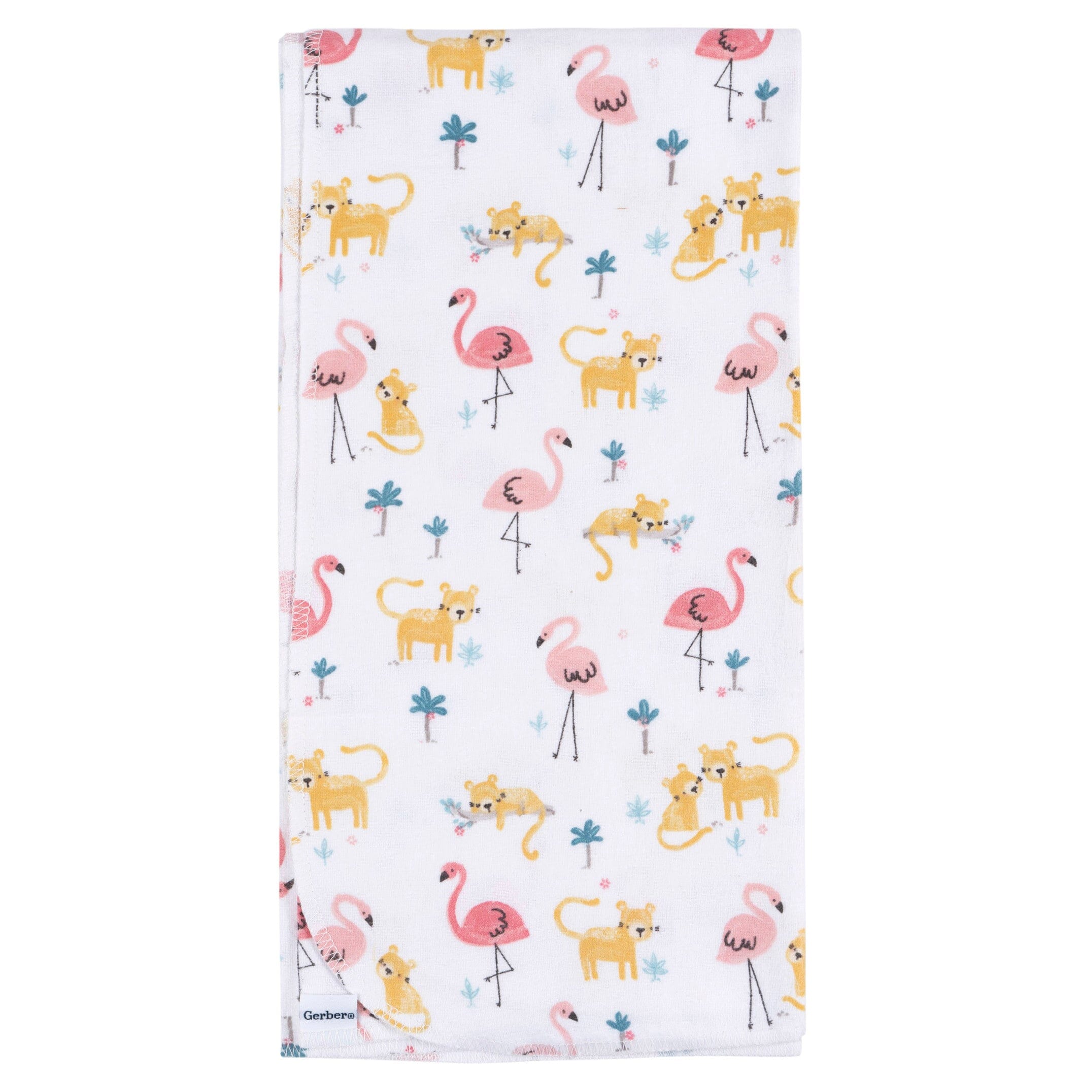 4-Pack Baby Girls Animal Geo Flannel Blankets - Image 2