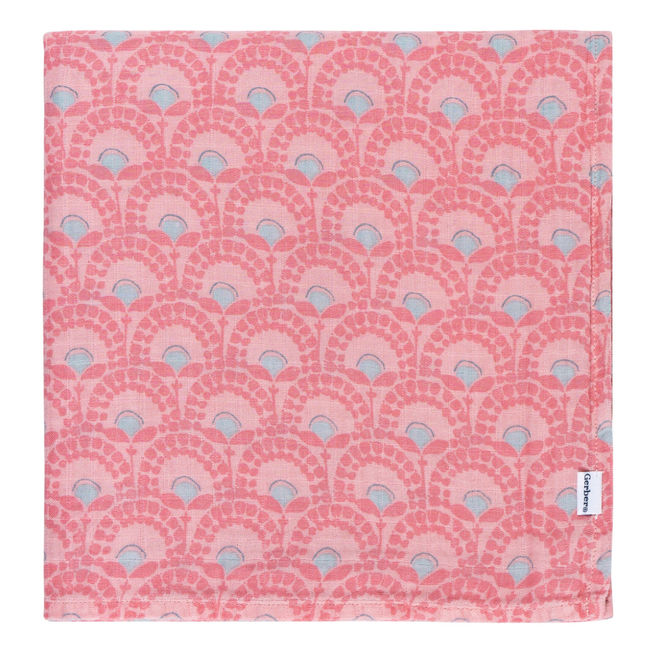 2-Pack Baby Girls Animal Geo Muslin Blankets - Image 3