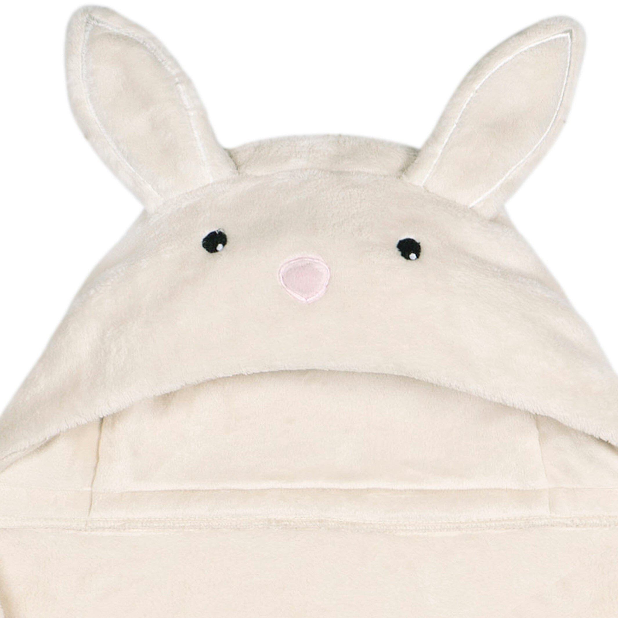 Embroidered 2-Piece Bunny Hooded Wearable Blanket & Security Blanket Set - Image 6