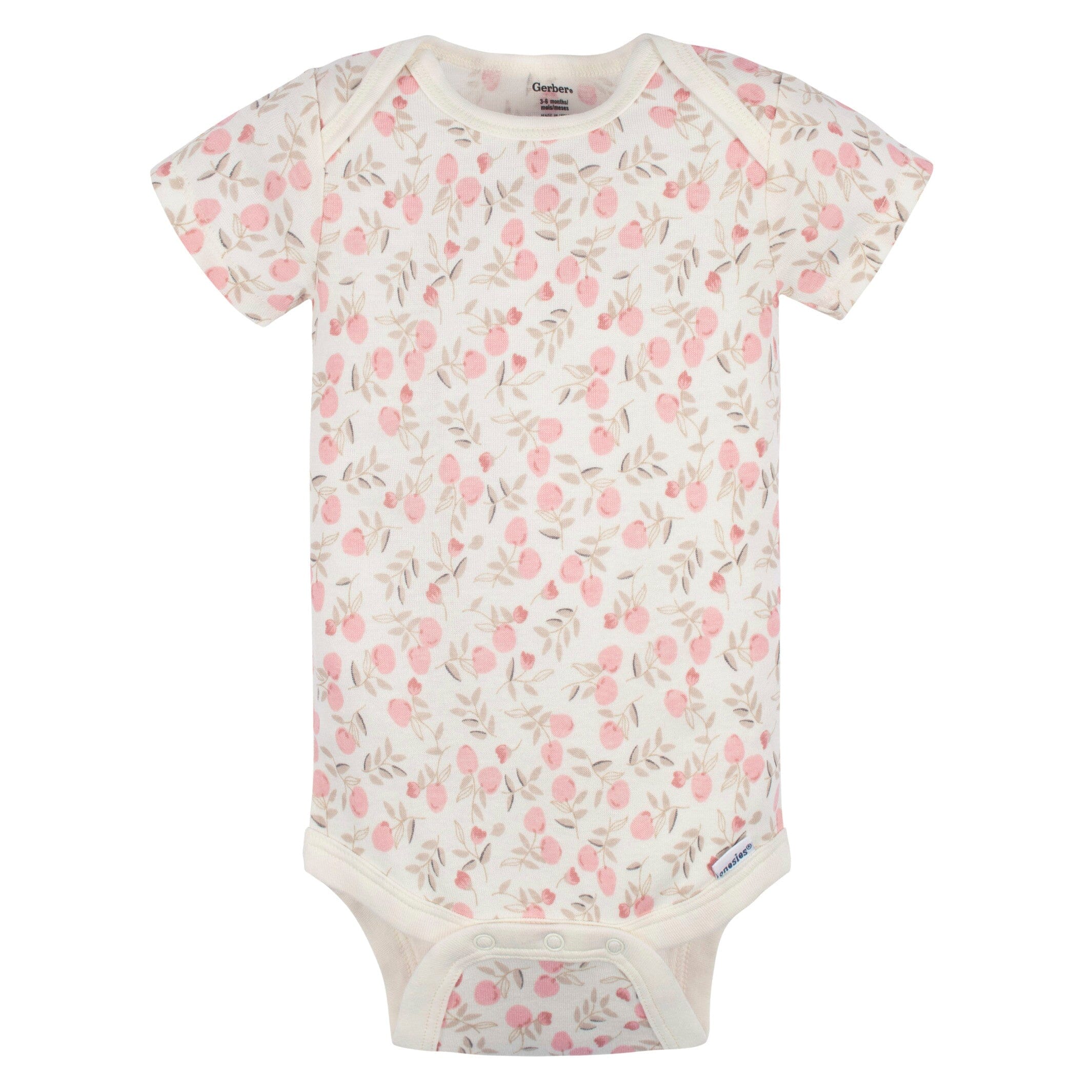 5-Pack Baby Girls Appley Sweet Short Sleeve Onesies® Bodysuits and Pants - Image 3