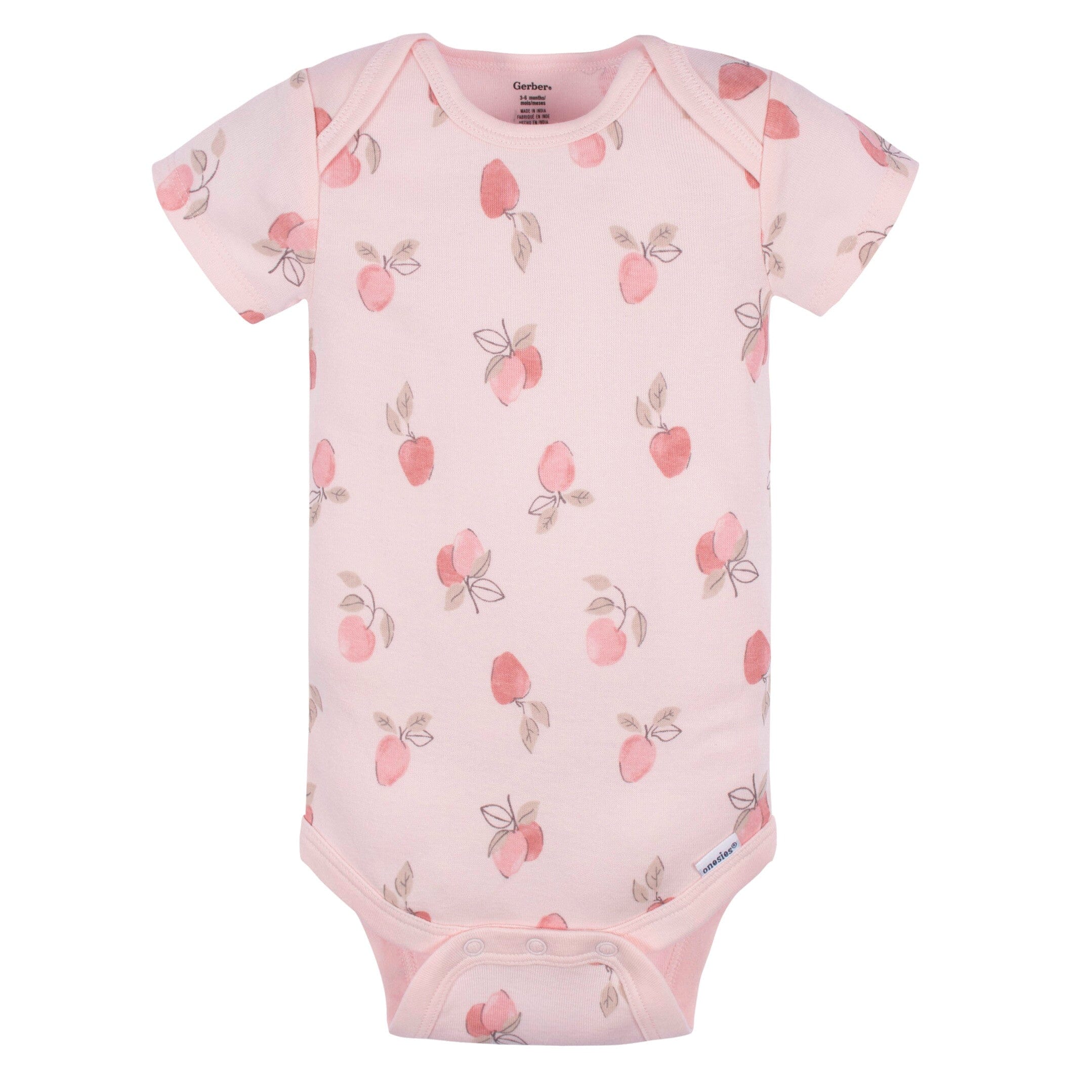 5-Pack Baby Girls Appley Sweet Short Sleeve Onesies® Bodysuits and Pants - Image 4