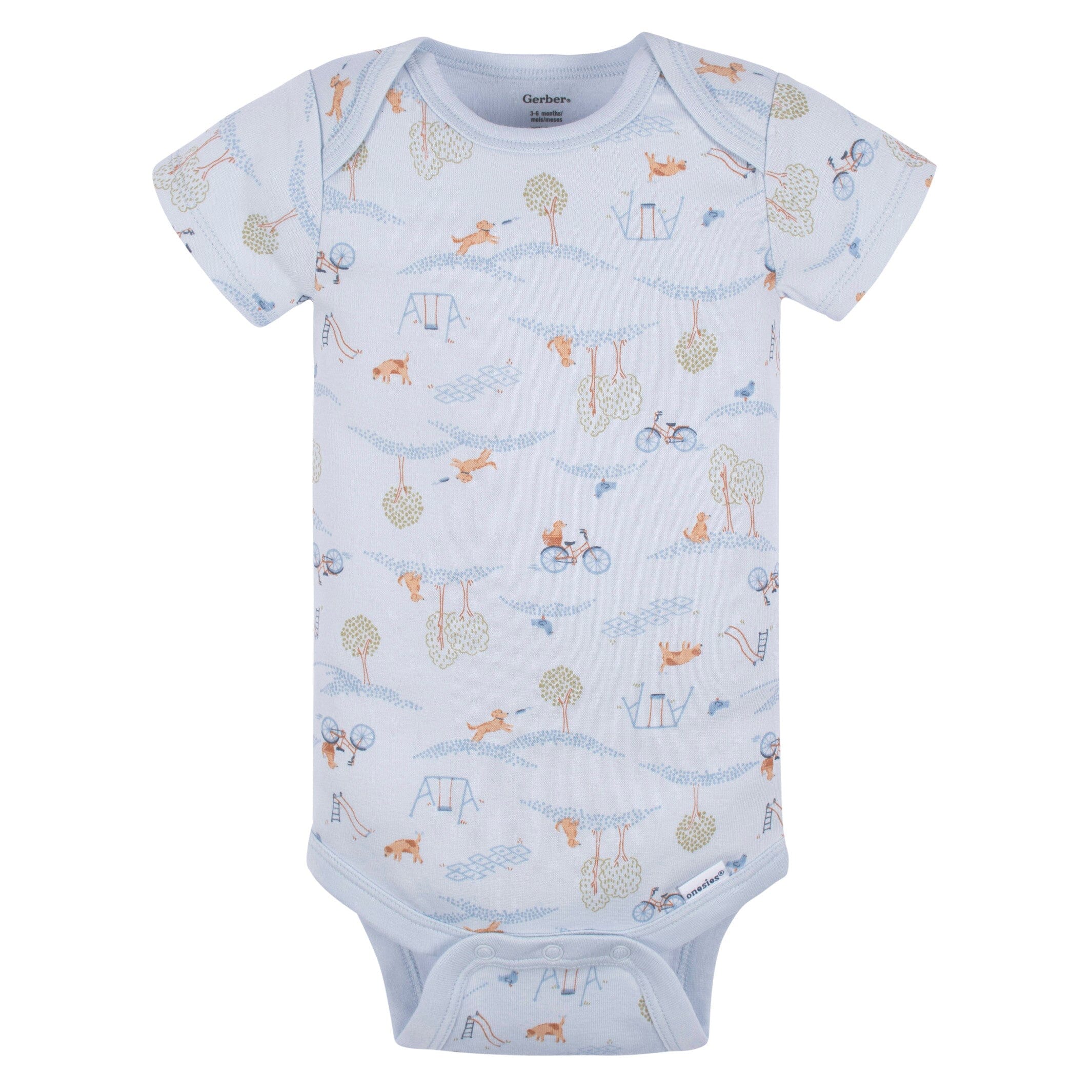 5-Pack Baby Boys Puppy Playground Short Sleeve Onesies® Bodysuits and Pants - Image 4