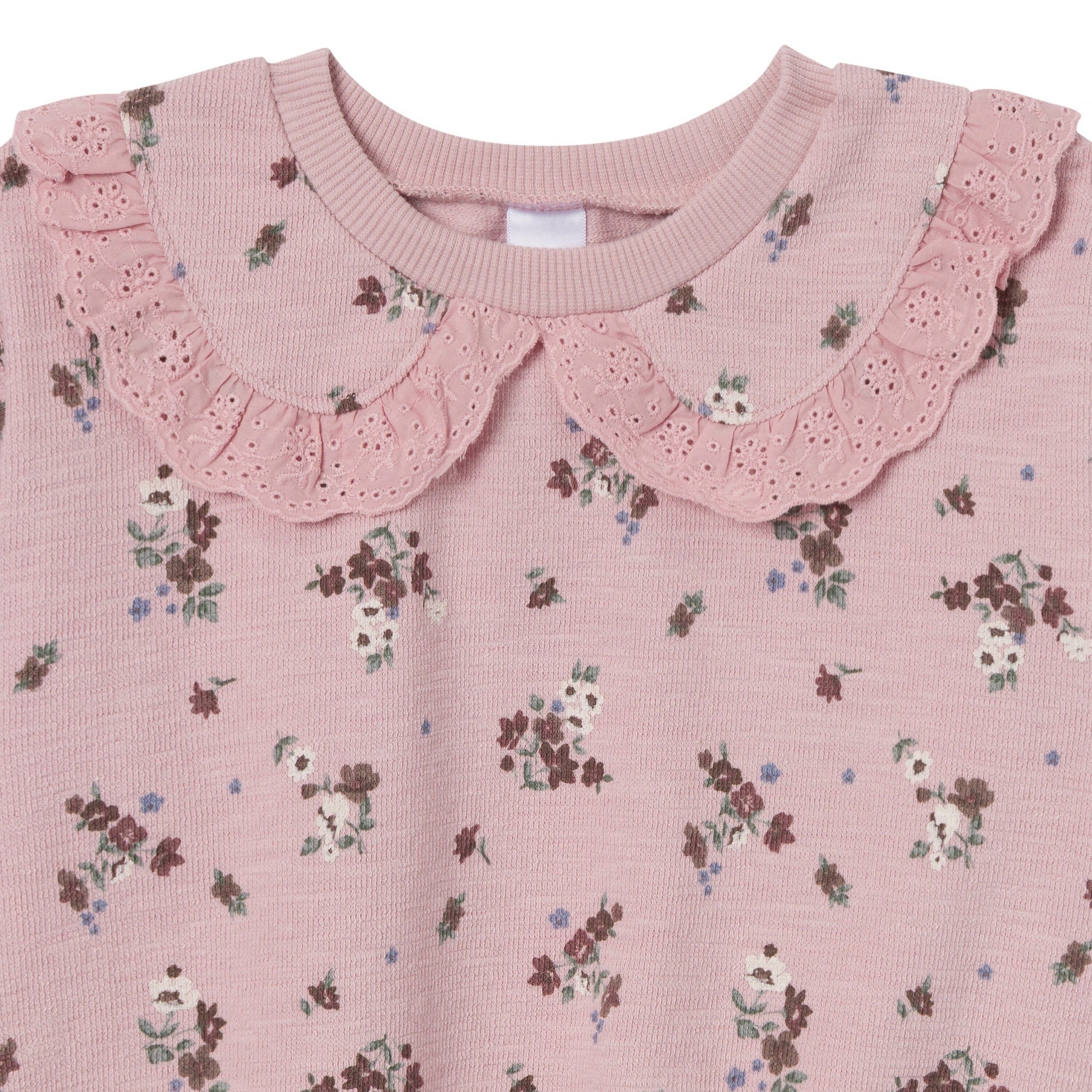 2-Piece Infant & Kid Girls Mauve Sweatshirt Set - Image 4