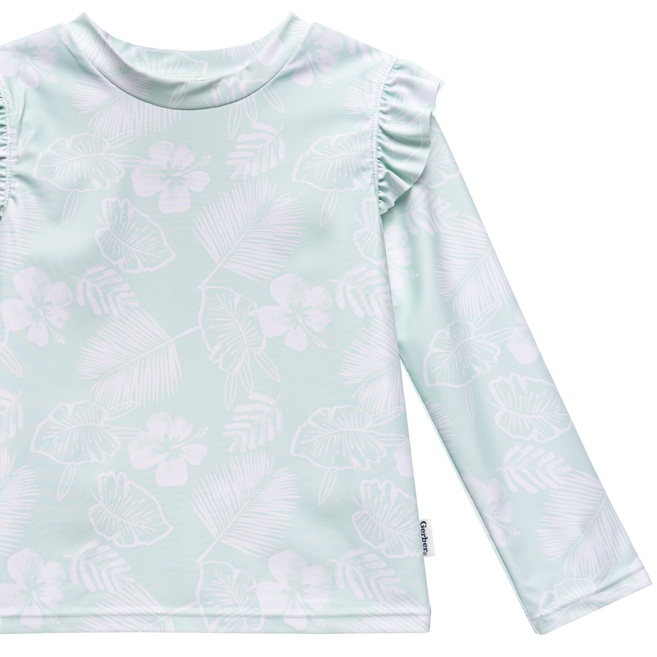 2-Piece Infant and Toddler Girls UPF 50+ Tropical Rash Guard & Swim Bottoms Set - Image 2