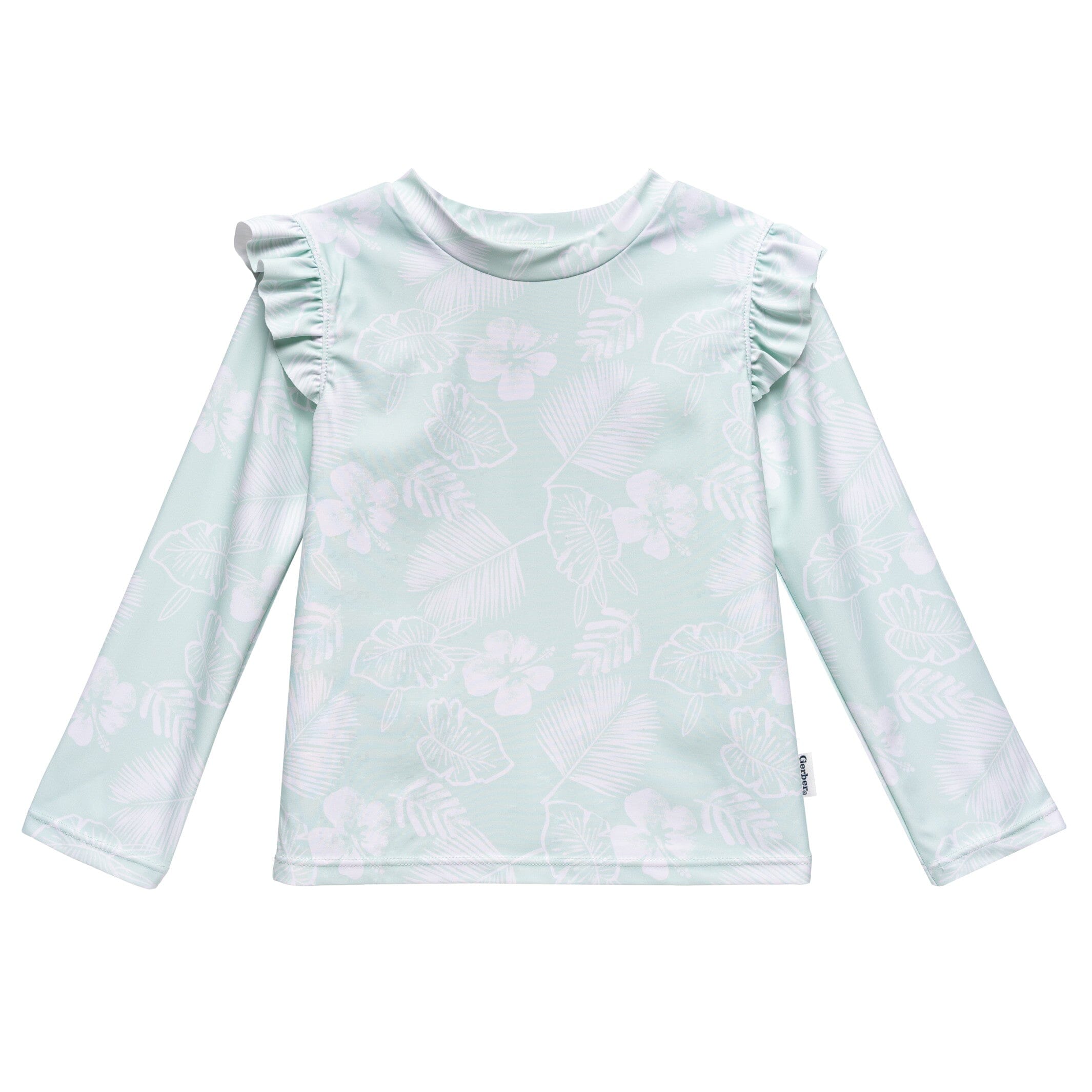 2-Piece Infant and Toddler Girls UPF 50+ Tropical Rash Guard & Swim Bottoms Set - Image 3