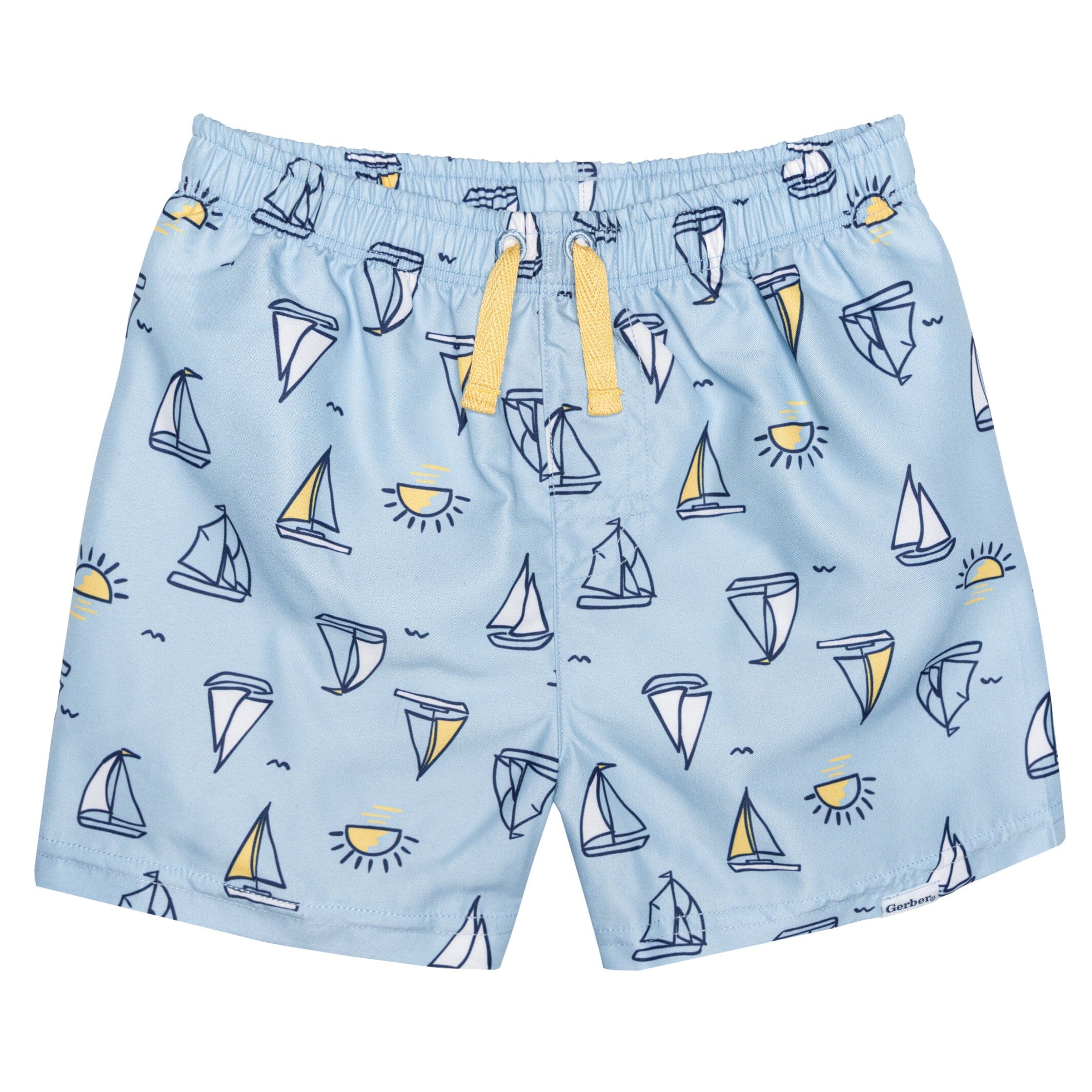 2-Pack Baby & Toddler Boys UPF 50+ Sailboats Swim Trunks - Image 6