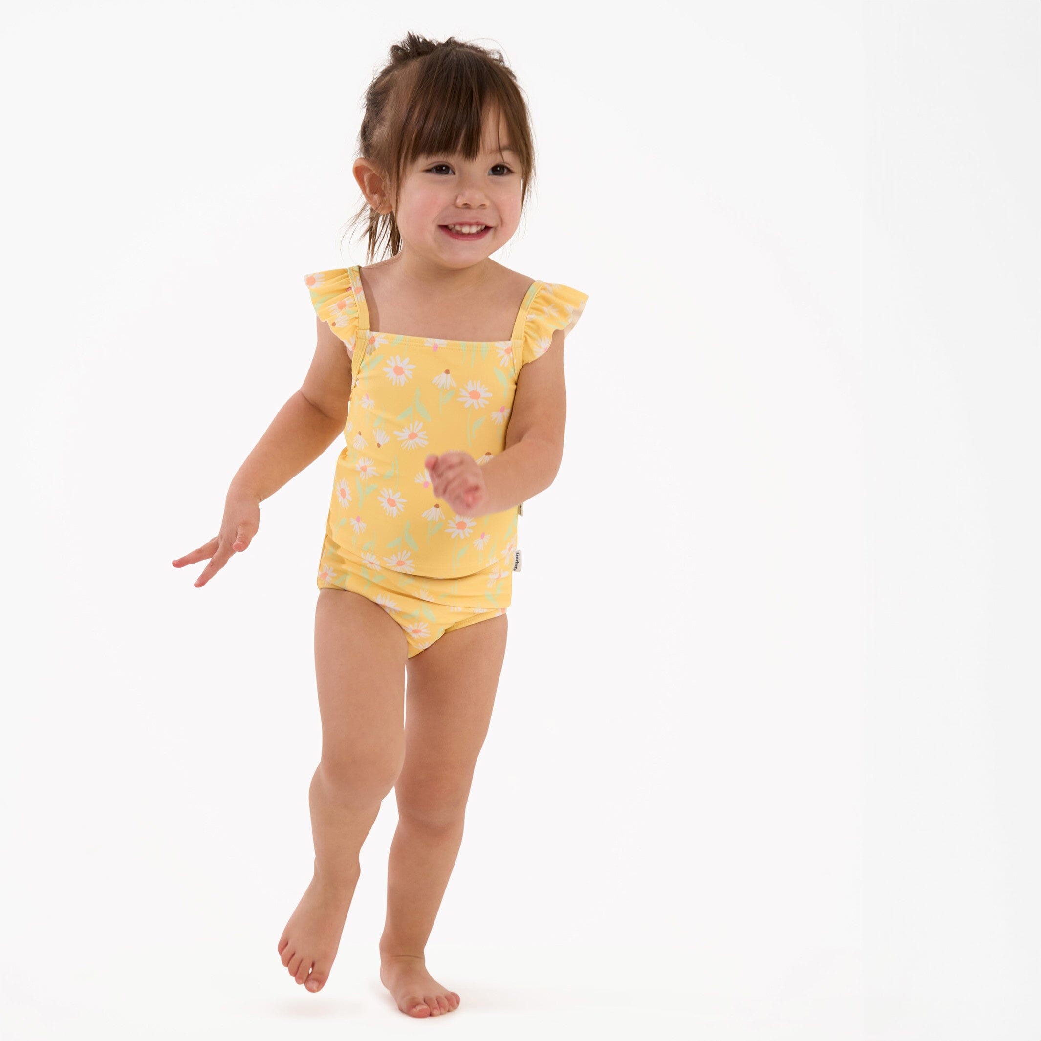 2-Piece Toddler Girls UPF 50+ Daisies Swimsuit Set - Image 3