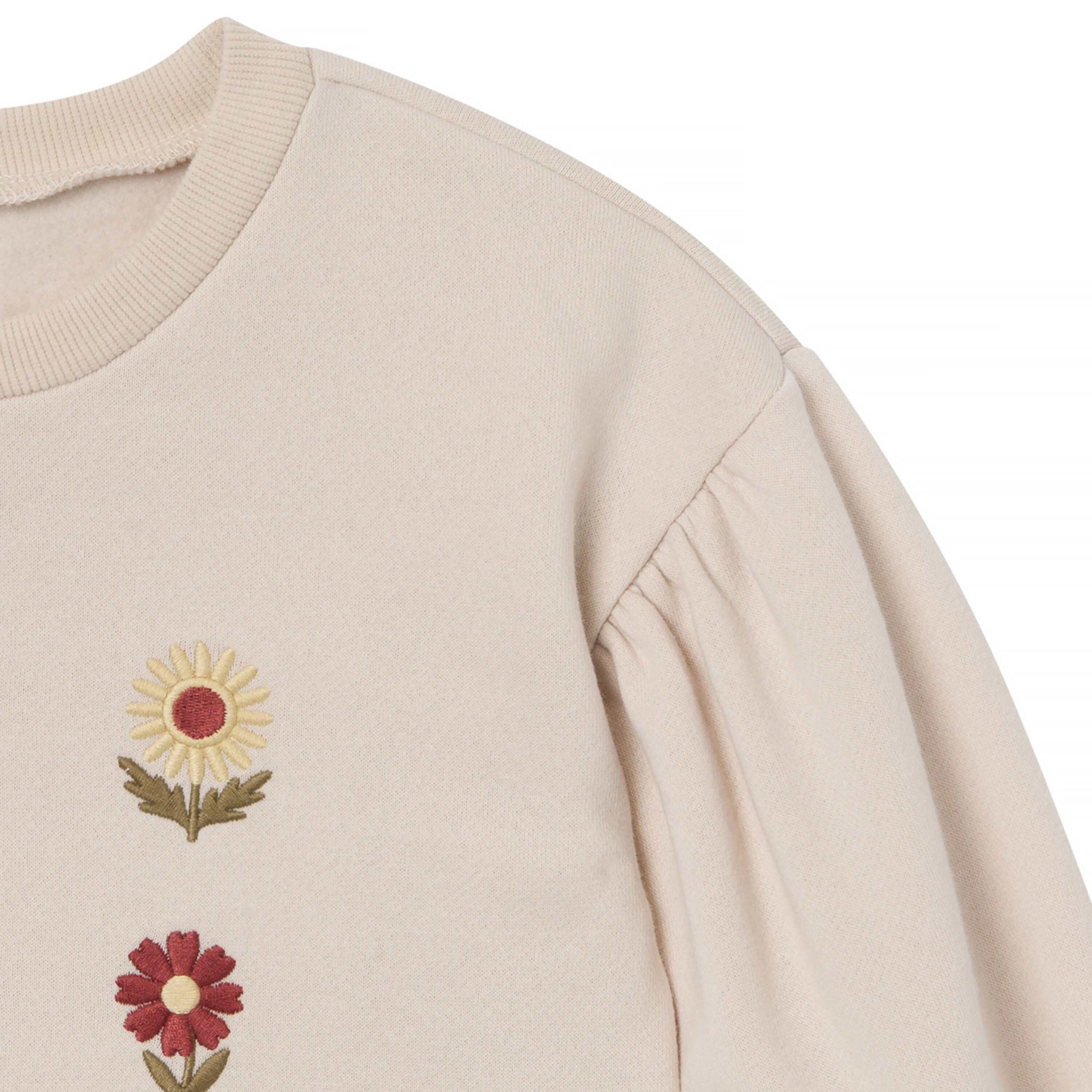 2-Piece Infant & Kid Girls Oatmeal Balloon Sweatshirt Set - Image 3